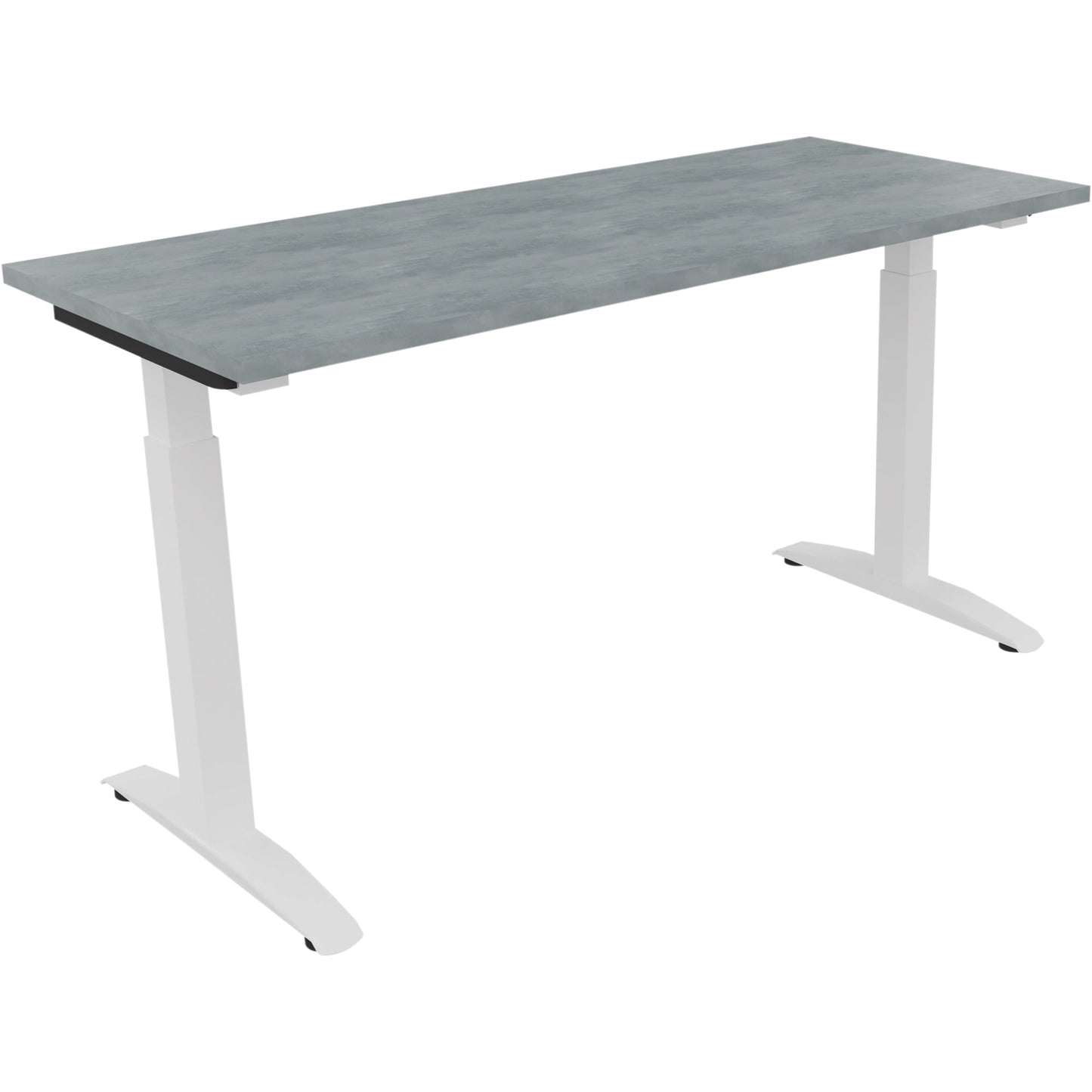 Schreibtisch all in one Maße: 1.400 x 650-850 x 600 mm (B x H x T) Holz beton hell