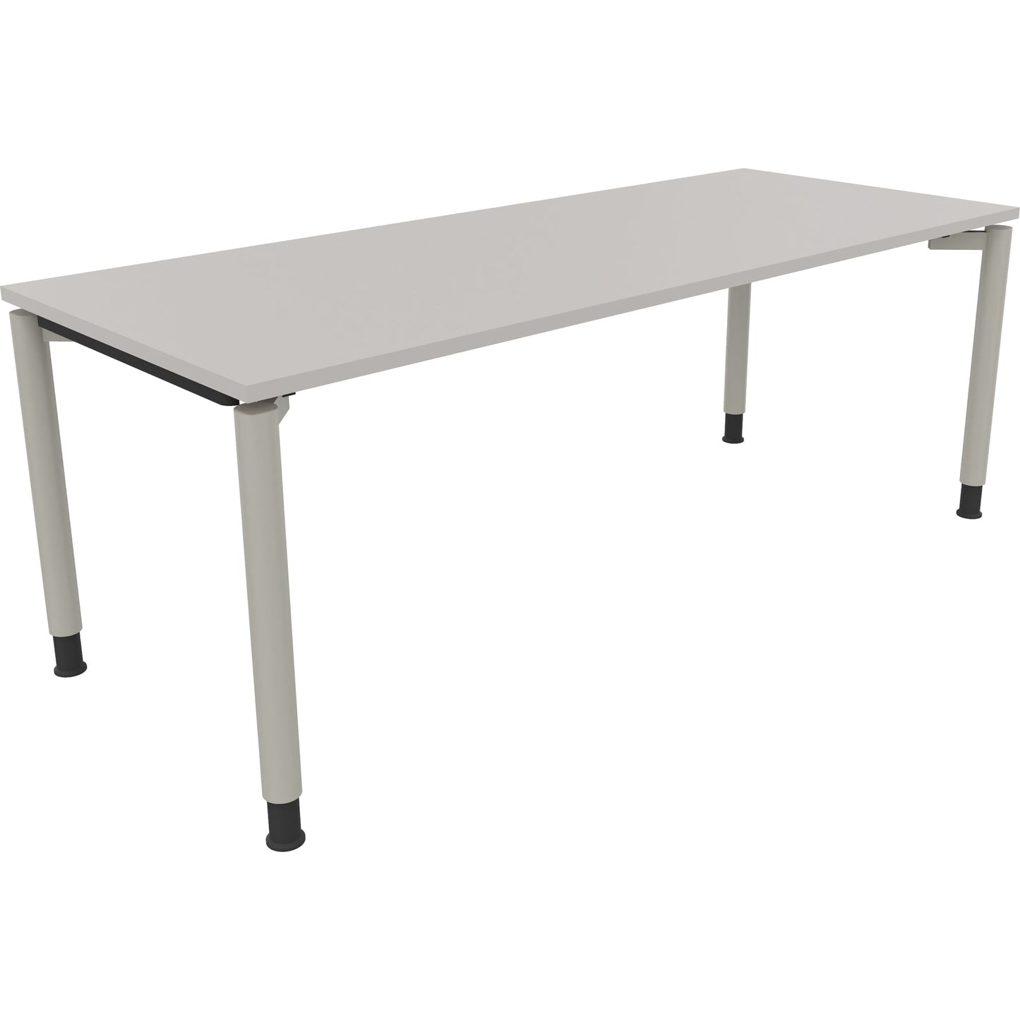Schreibtisch all in one Maße: 2.000 x 680-820 x 800 mm (B x H x T) Holz lichtgrau