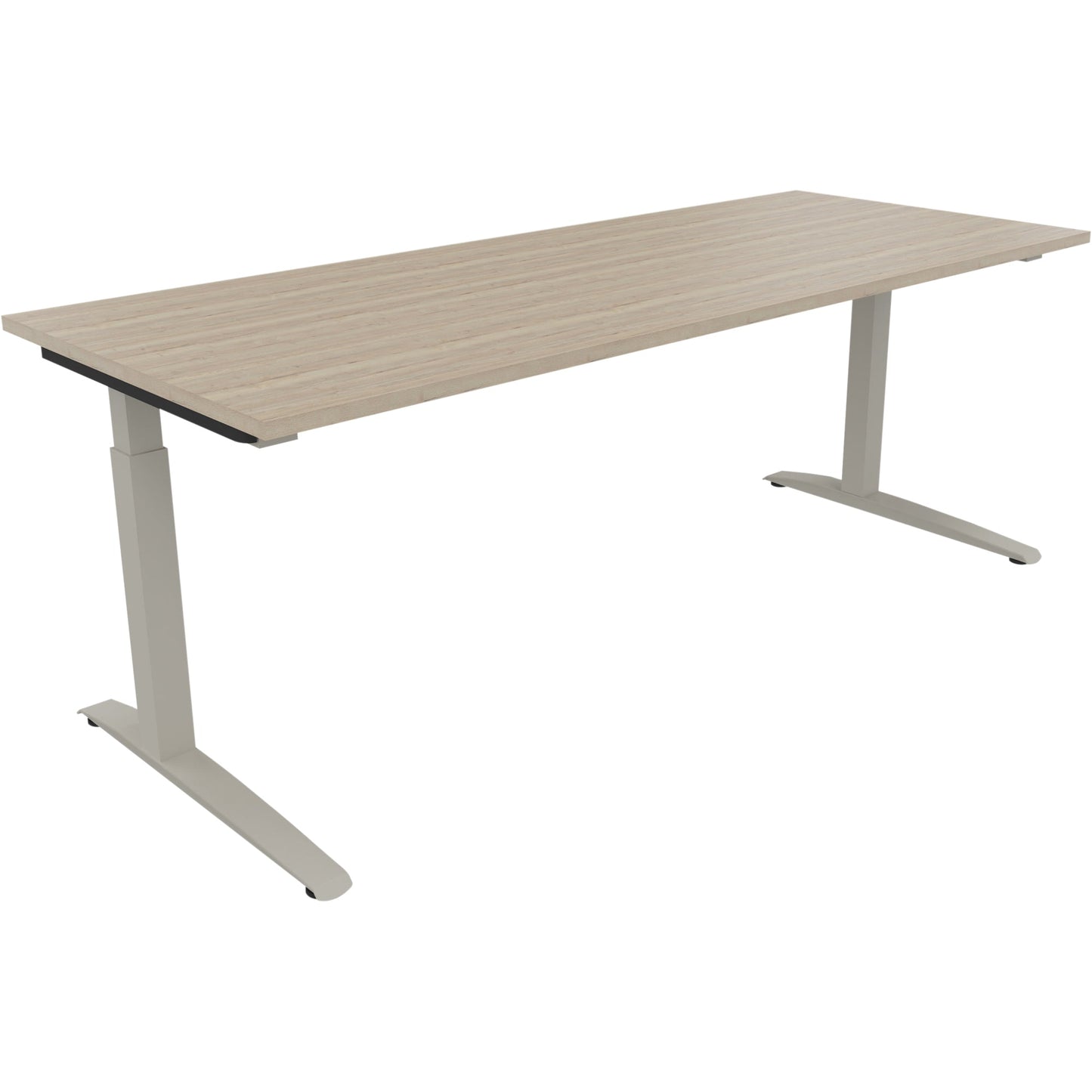 Schreibtisch all in one Maße: 2.000 x 650-850 x 800 mm (B x H x T) Holz eiche natur