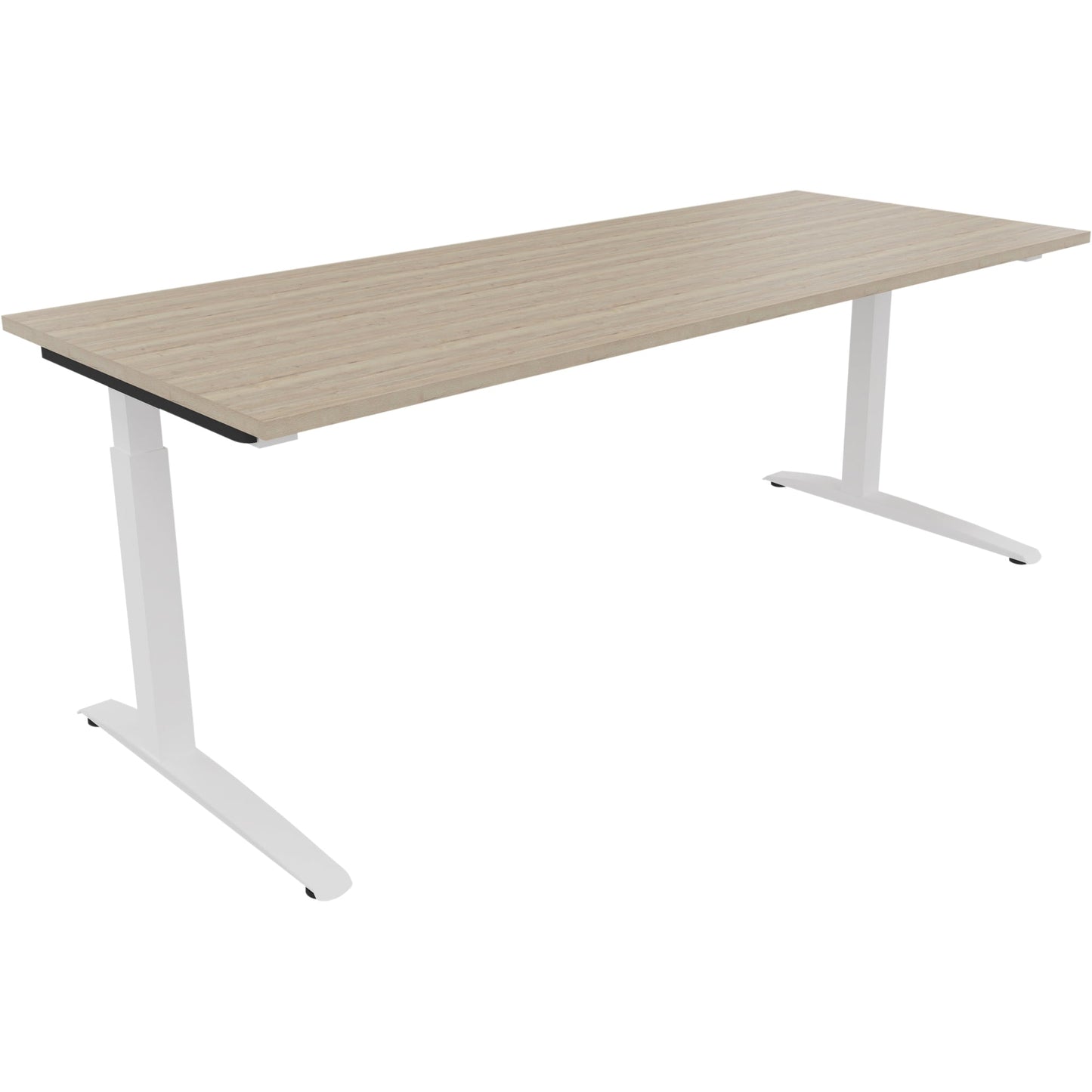 Schreibtisch all in one Maße: 2.000 x 650-850 x 800 mm (B x H x T) Holz eiche natur
