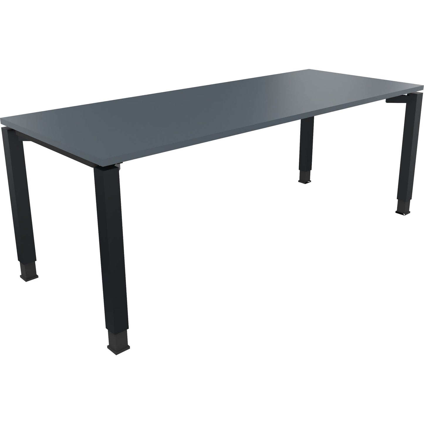 Schreibtisch all in one Maße: 2.000 x 680-820 x 800 mm (B x H x T) Holz lavagrau