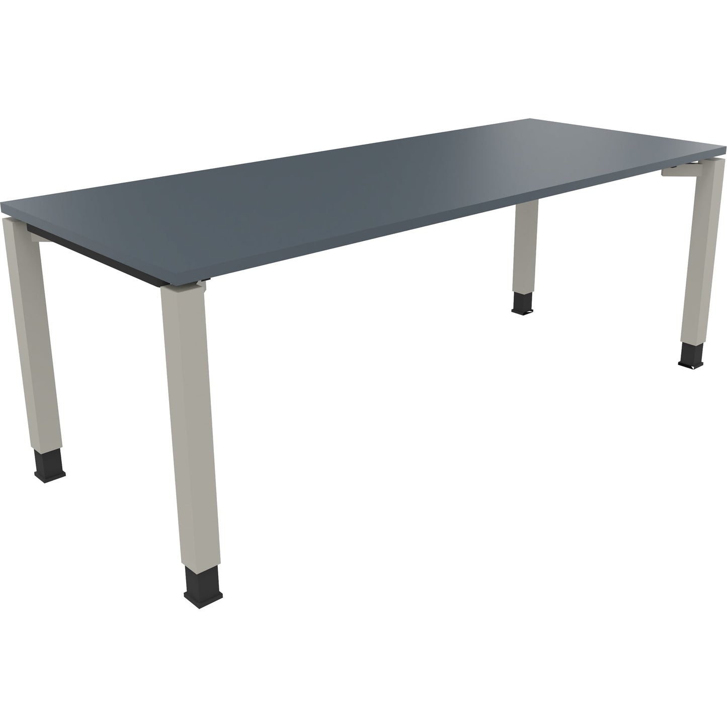 Schreibtisch all in one Maße: 2.000 x 680-820 x 800 mm (B x H x T) Holz lavagrau