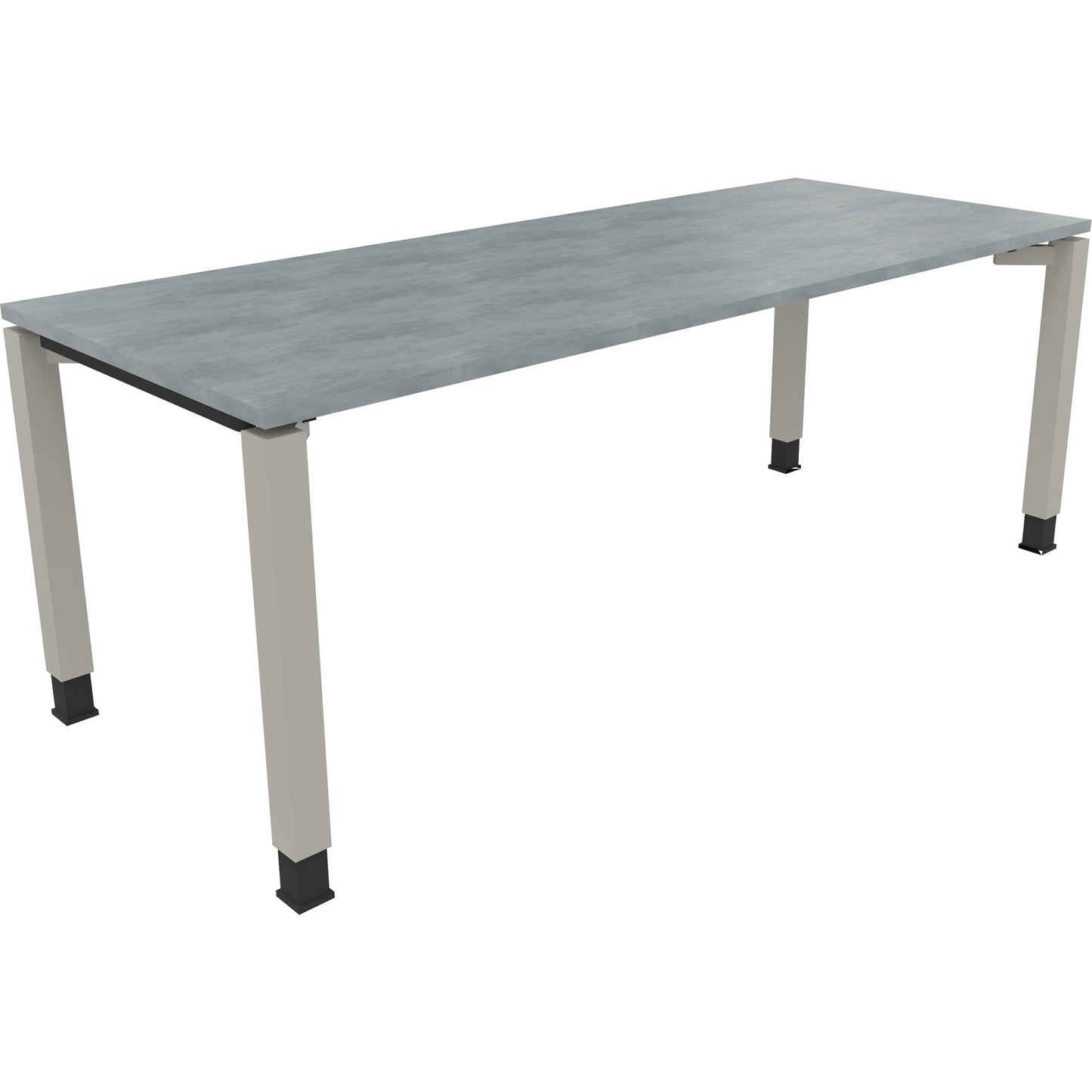 Schreibtisch all in one Maße: 2.000 x 680-820 x 800 mm (B x H x T) Holz beton hell