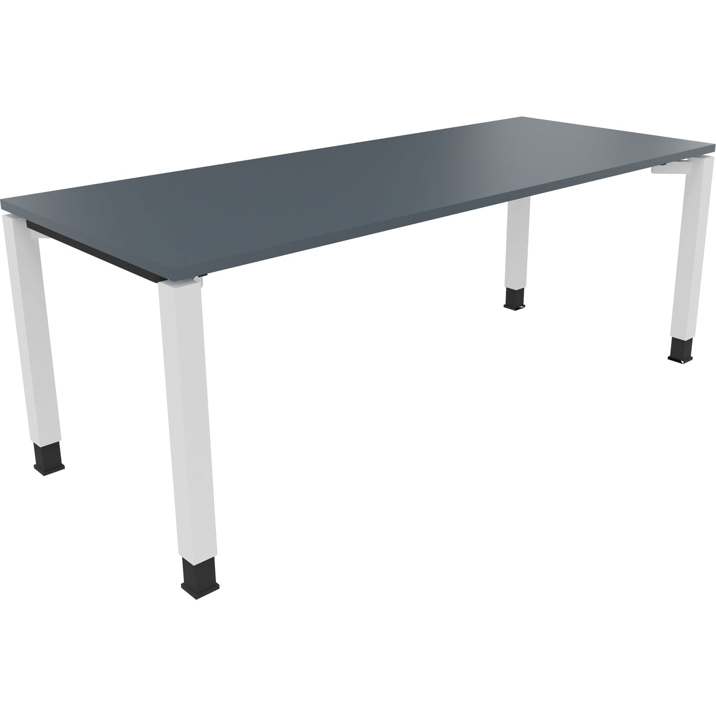 Schreibtisch all in one Maße: 2.000 x 680-820 x 800 mm (B x H x T) Holz lavagrau