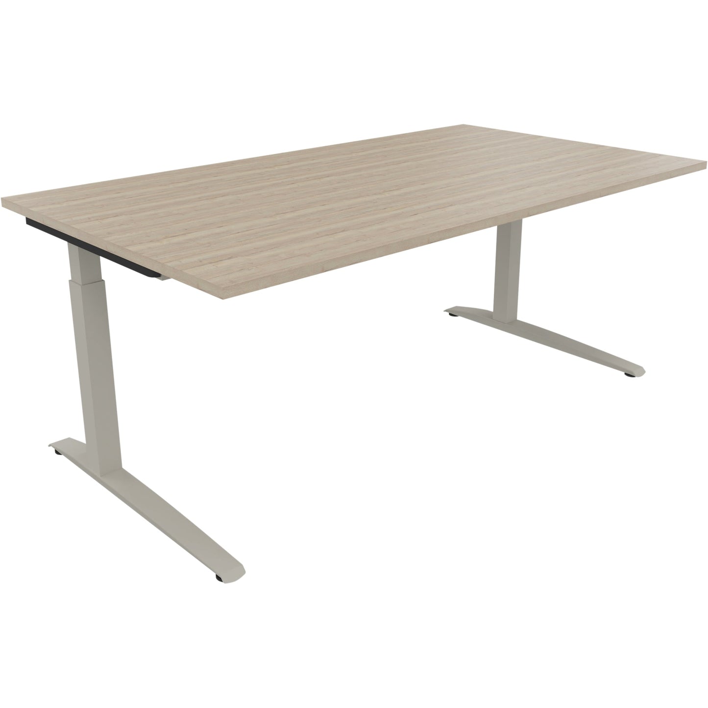 Schreibtisch all in one Maße: 1.800 x 650-850 x 1.000 mm (B x H x T) Holz eiche natur