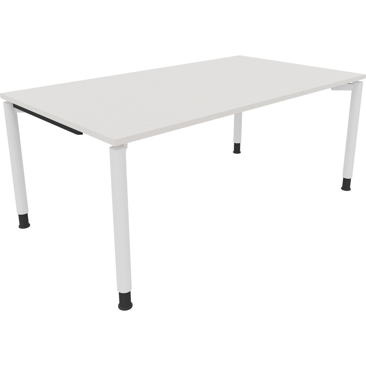 Schreibtisch all in one Maße: 1.800 x 680-820 x 1.000 mm (B x H x T) Holz diamantweiß