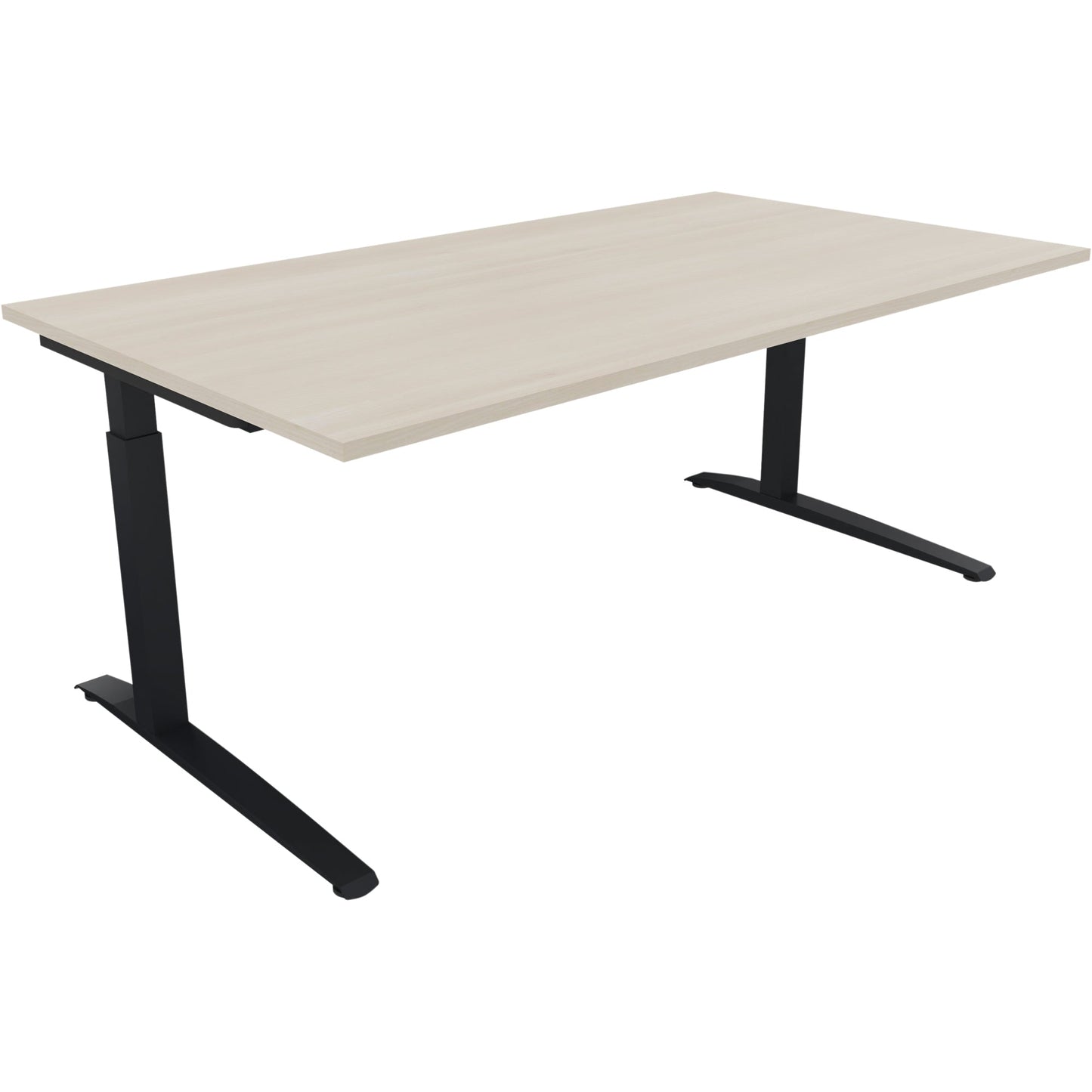 Schreibtisch all in one Maße: 1.800 x 650-850 x 1.000 mm (B x H x T) Holz akazie hell