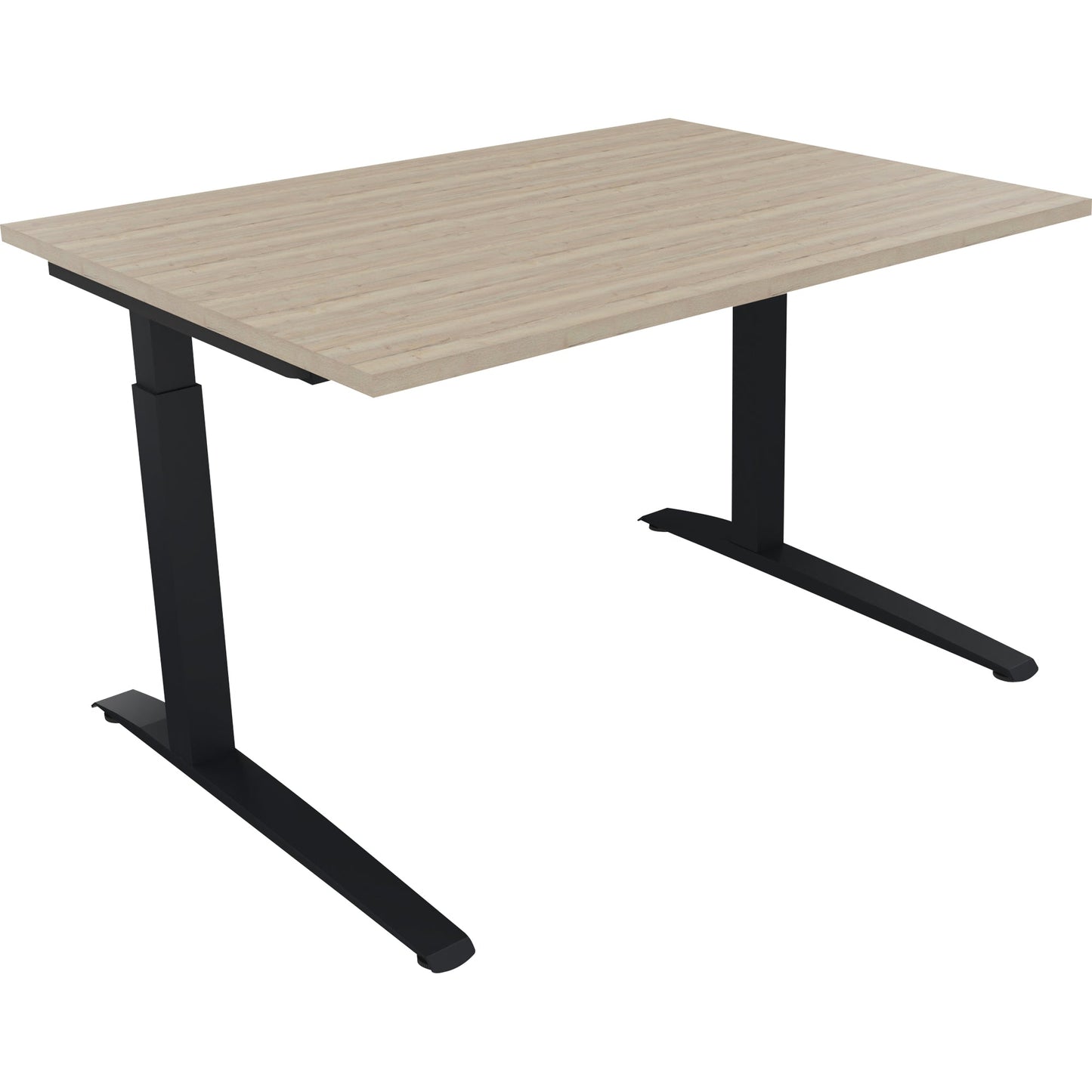 Schreibtisch all in one Maße: 1.200 x 650-850 x 900 mm (B x H x T) Holz eiche natur