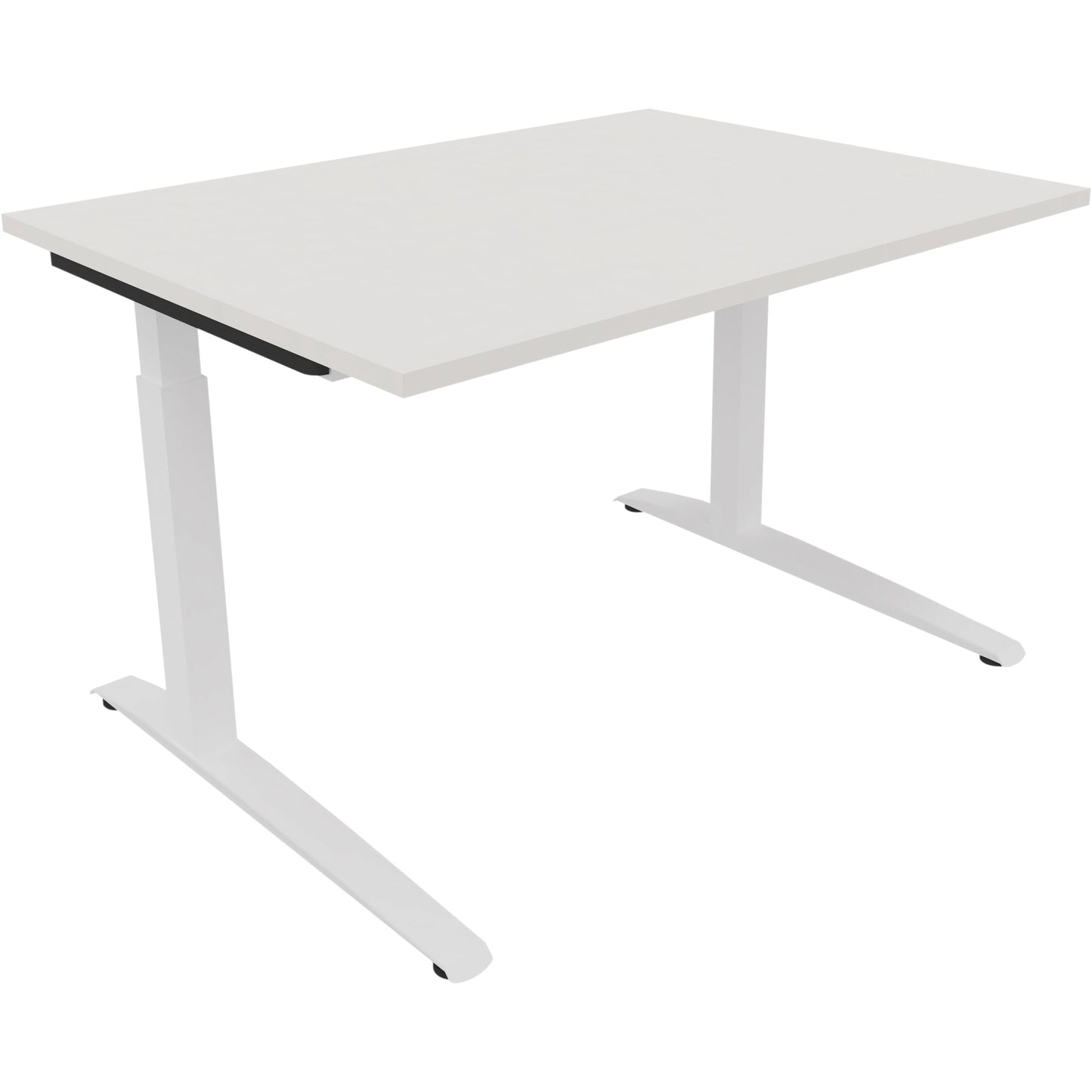 Schreibtisch all in one Maße: 1.800 x 650-850 x 700 mm (B x H x T) Holz diamant weiß