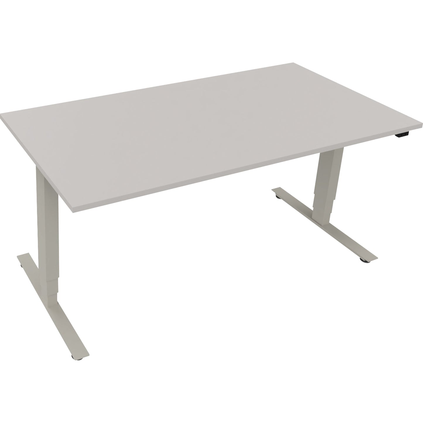 Schreibtisch Move 2.0 Maße: 1.600 x 625-1.285 x 800 mm (B x H x T) Holz lichtgrau