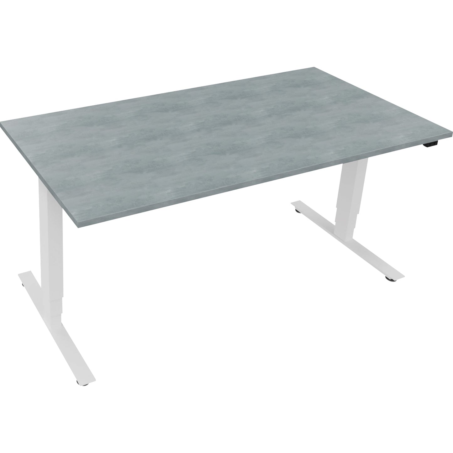 Schreibtisch Move 2.0 Maße: 1.600 x 625-1.285 x 800 mm (B x H x T) Holz beton hell