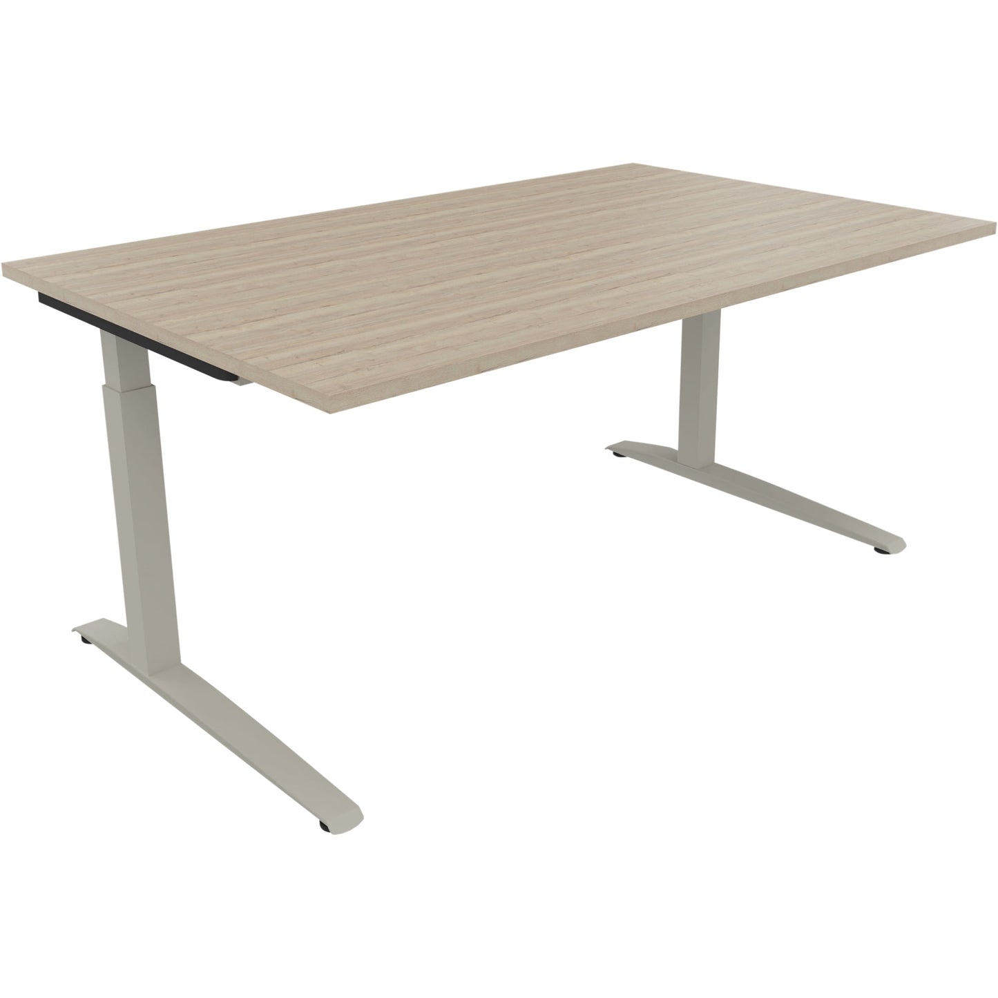 Schreibtisch all in one Maße: 1.600 x 650-850 x 1.000 mm (B x H x T) Holz eiche natur