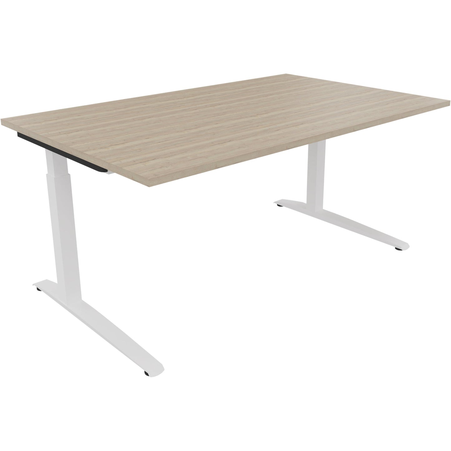 Schreibtisch all in one Maße: 1.600 x 650-850 x 1.000 mm (B x H x T) Holz eiche natur