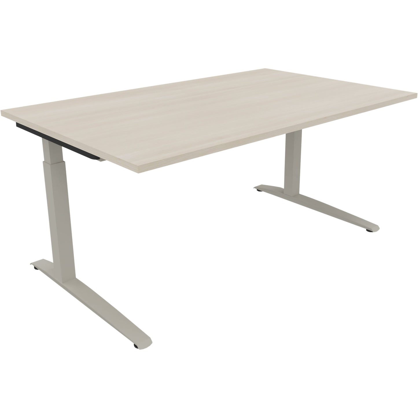 Schreibtisch all in one Maße: 1.600 x 650-850 x 1.000 mm (B x H x T) Holz akazie hell