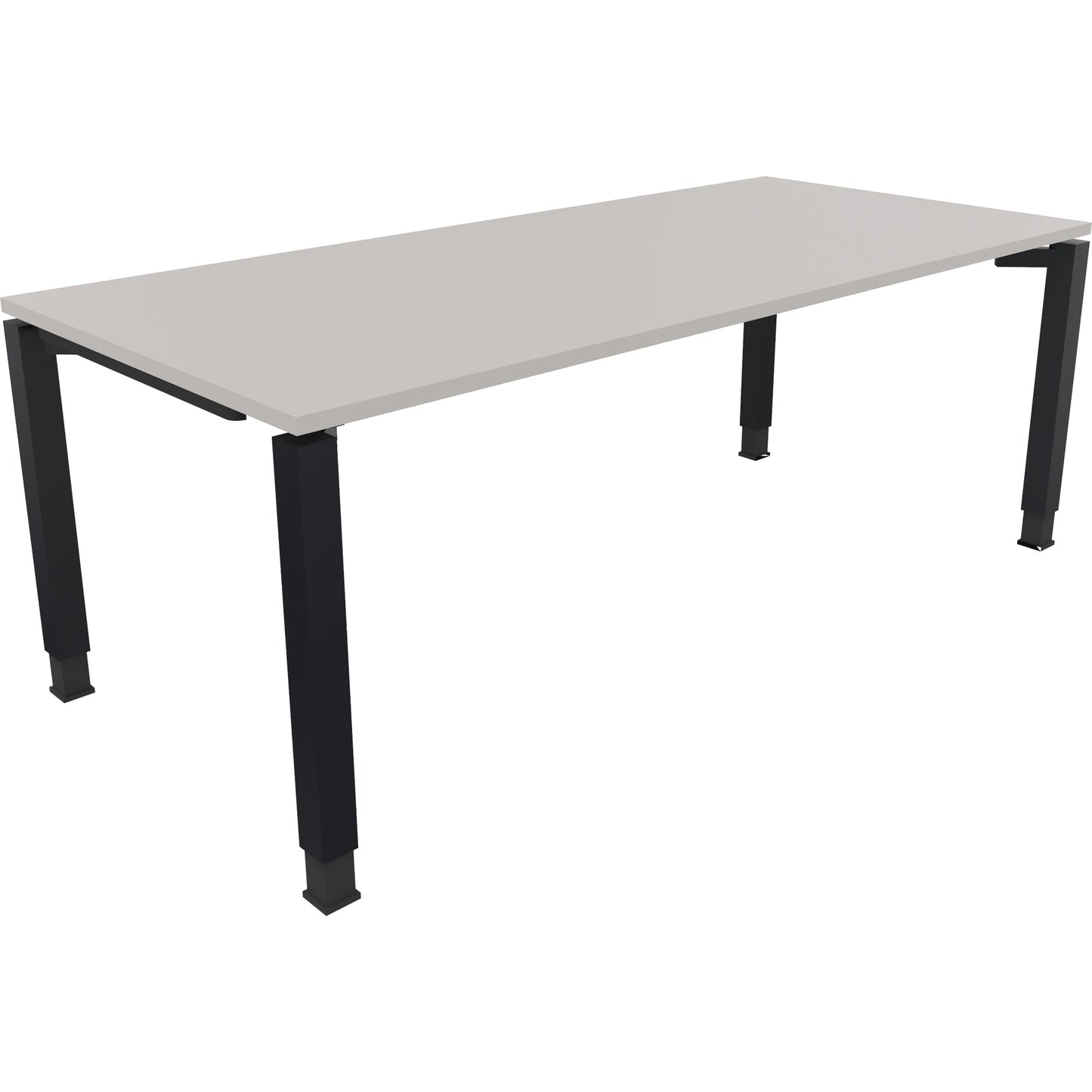 Schreibtisch all in one Maße: 2.000 x 680-820 x 900 mm (B x H x T) Holz lichtgrau