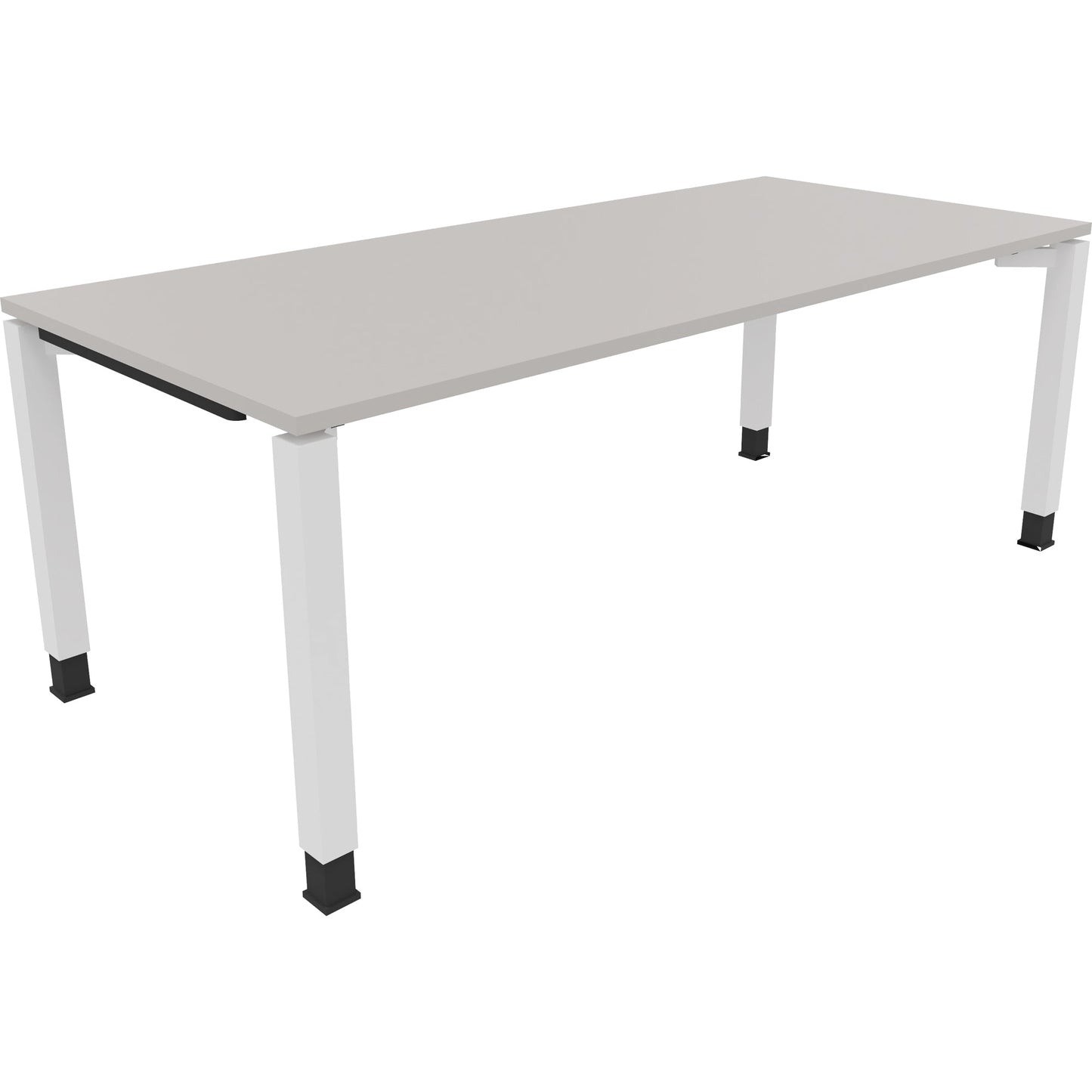 Schreibtisch all in one Maße: 2.000 x 680-820 x 900 mm (B x H x T) Holz lichtgrau