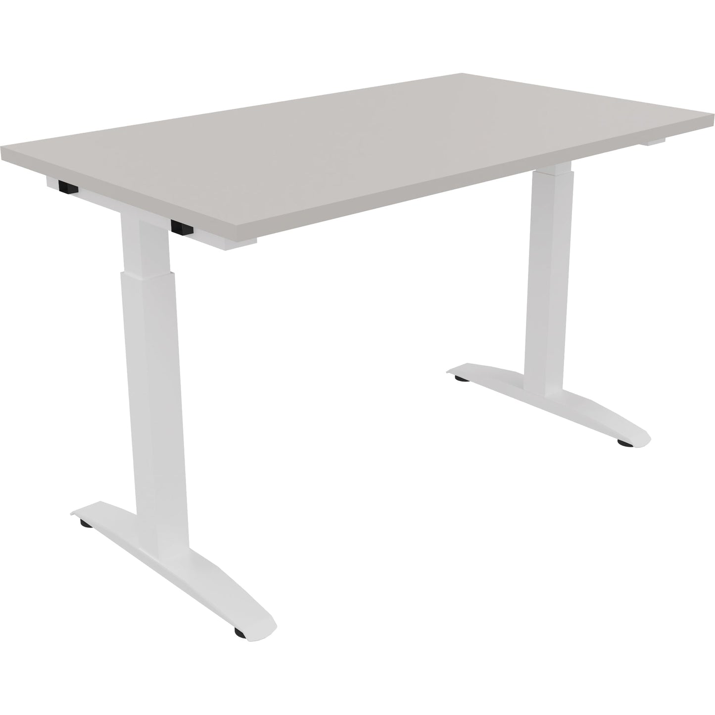 Schreibtisch all in one Maße: 1.200 x 650-850 x 700 mm (B x H x T) Holz lichtgrau