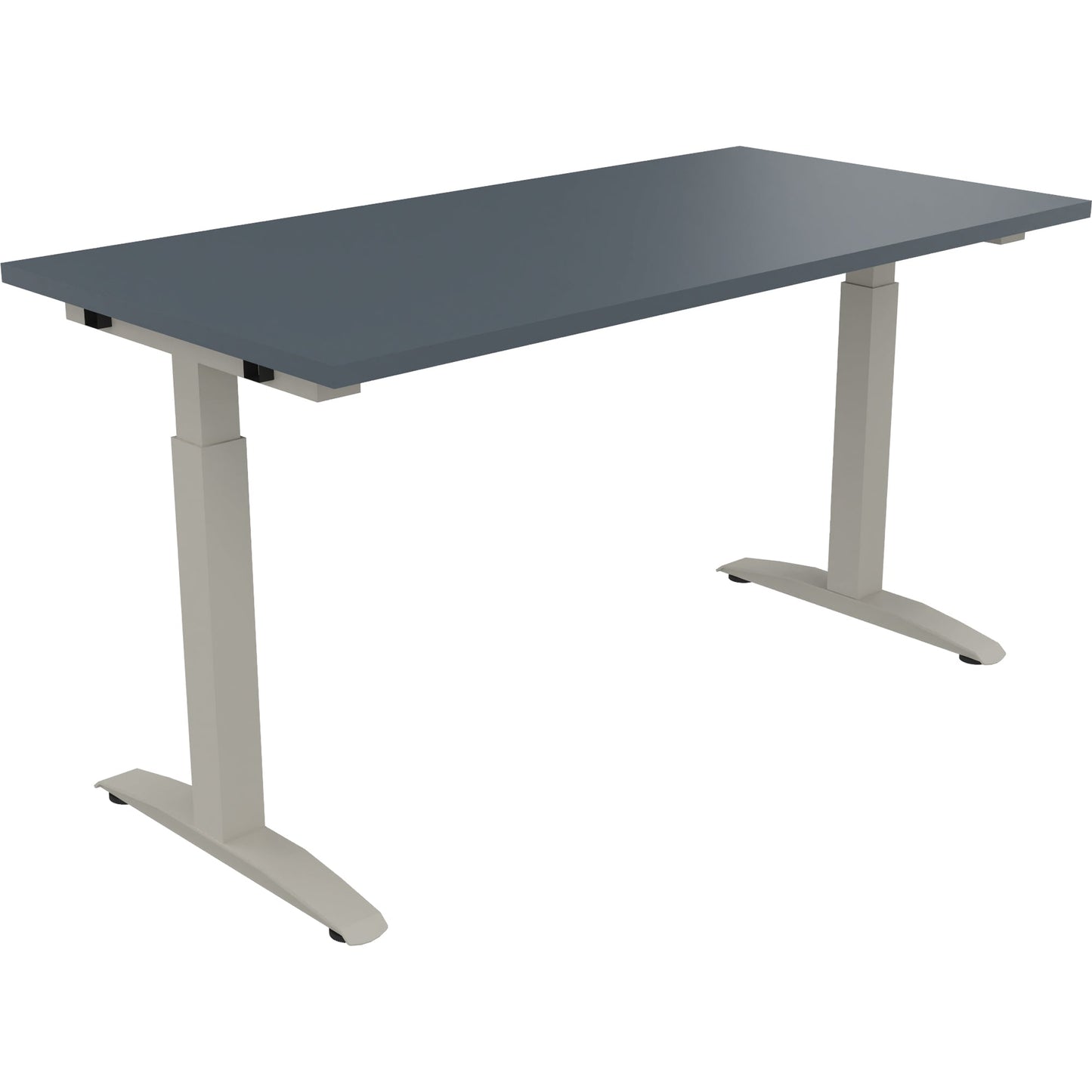 Schreibtisch all in one Maße: 1.400 x 650-850 x 700 mm (B x H x T) Holz lavagrau