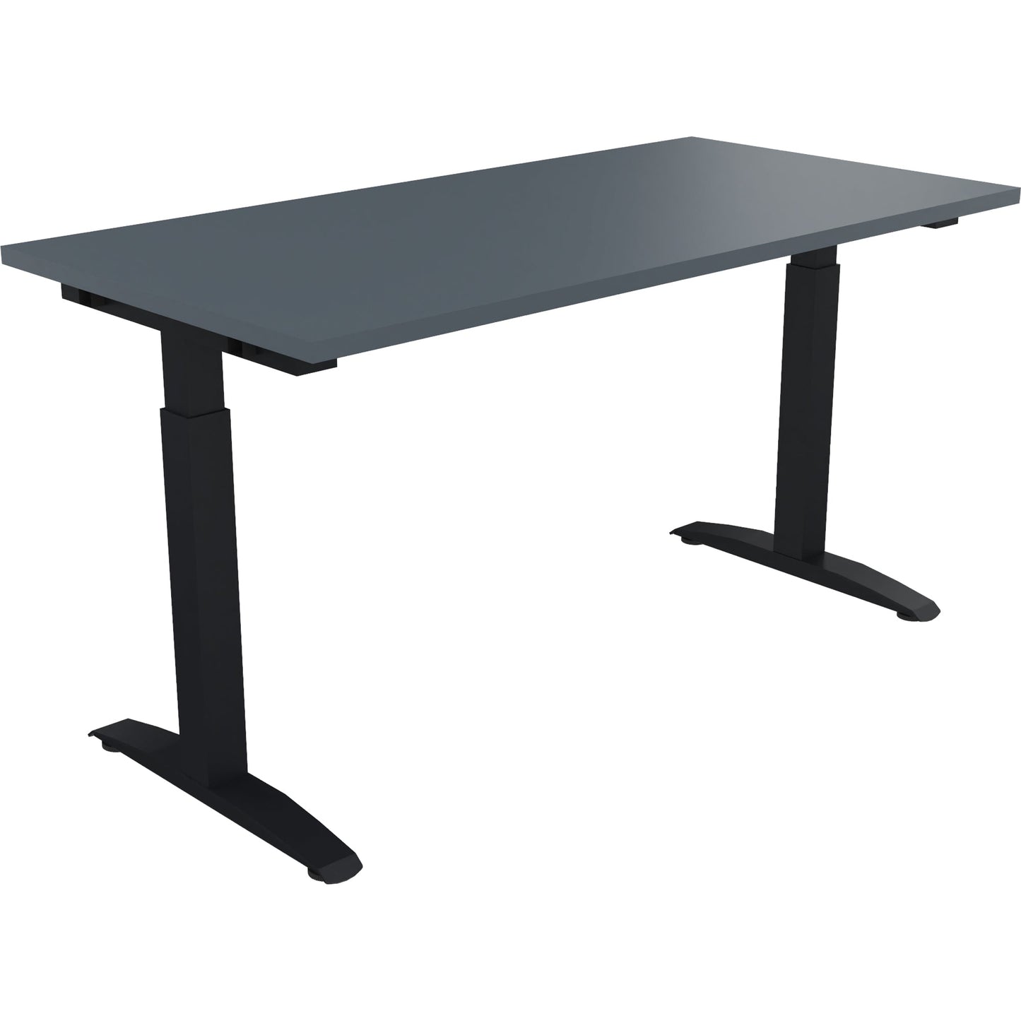 Schreibtisch all in one Maße: 1.400 x 650-850 x 700 mm (B x H x T) Holz lavagrau
