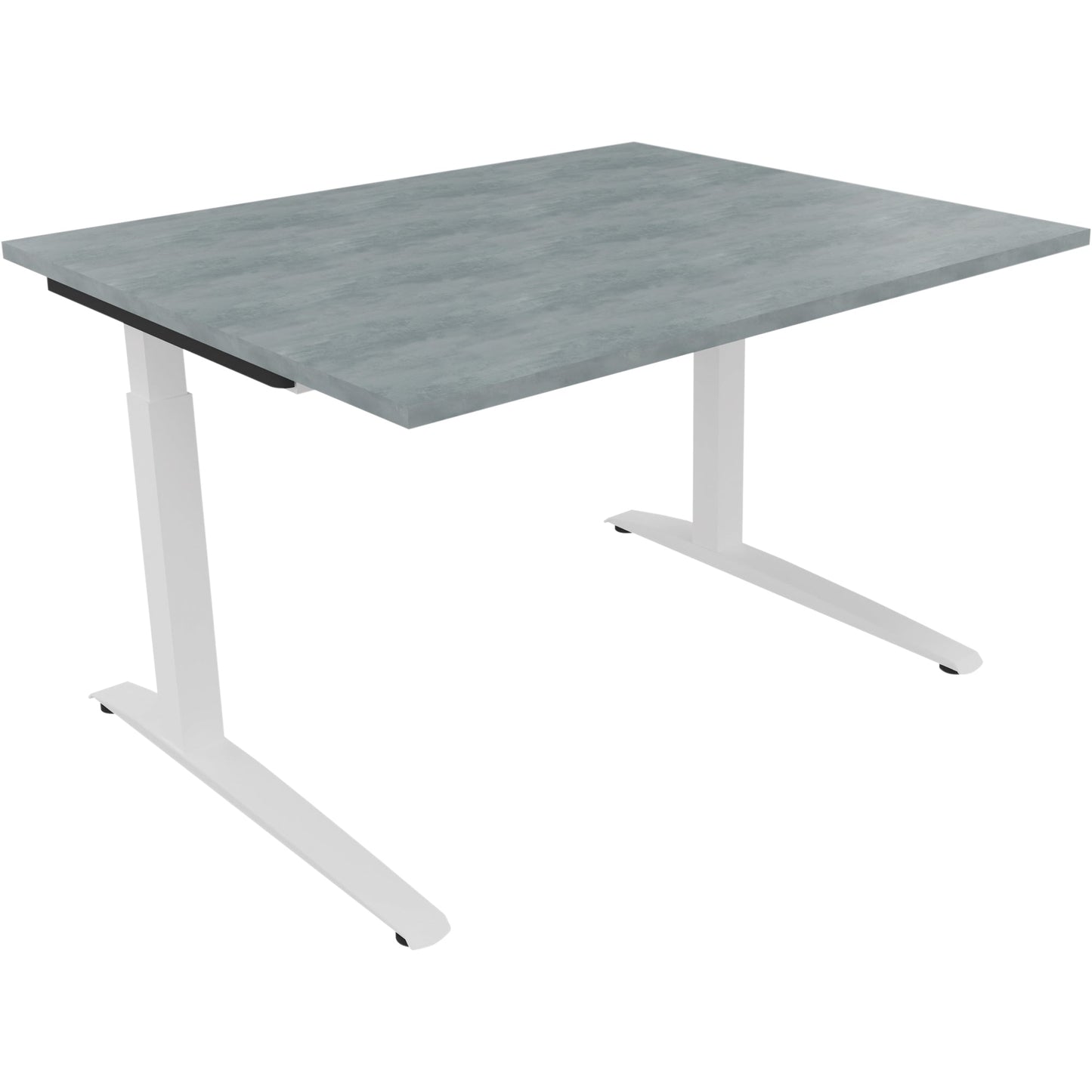 Schreibtisch all in one Maße: 1.200 x 650-850 x 1.000 mm (B x H x T) Holz beton hell