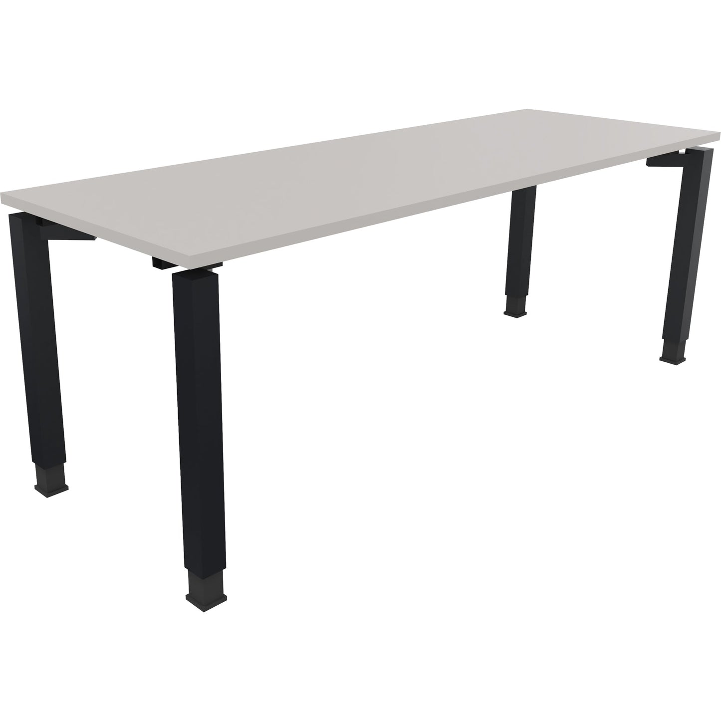 Schreibtisch all in one Maße: 2.000 x 680-820 x 700 mm (B x H x T) Holz lichtgrau
