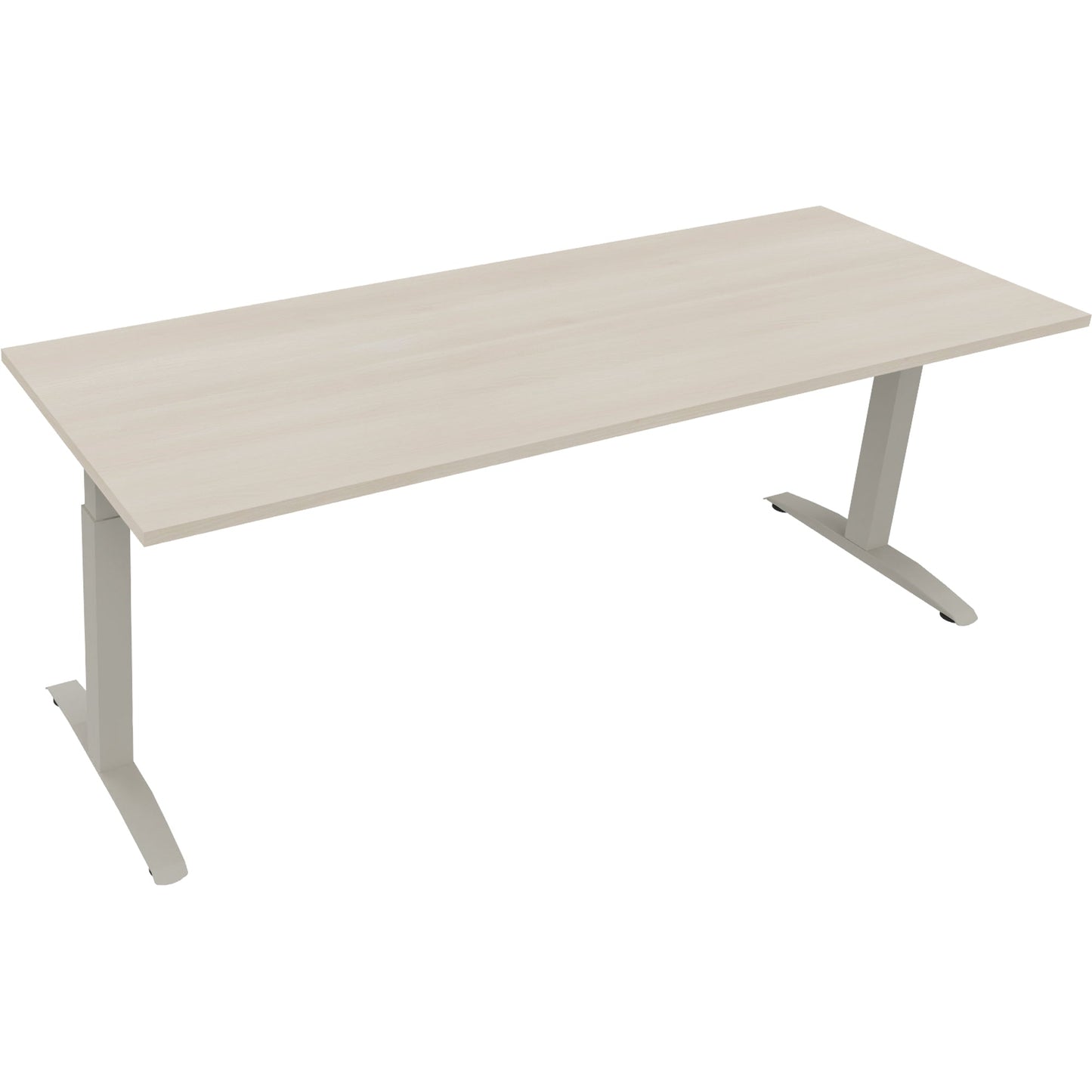 Schreibtisch all in one Maße: 2.000 x 650-850 x 700 mm (B x H x T) Holz akazie hell