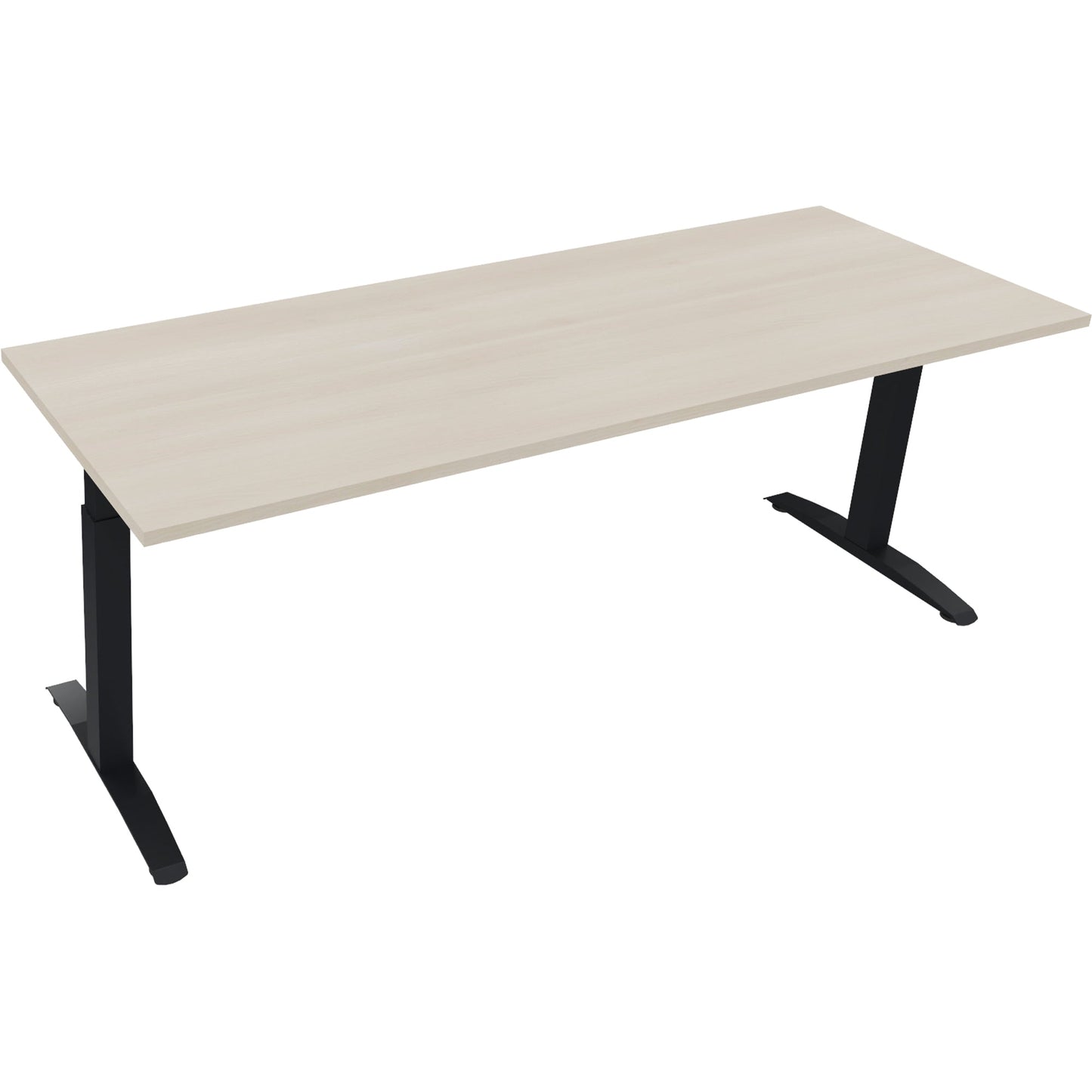 Schreibtisch all in one Maße: 2.000 x 650-850 x 700 mm (B x H x T) Holz akazie hell