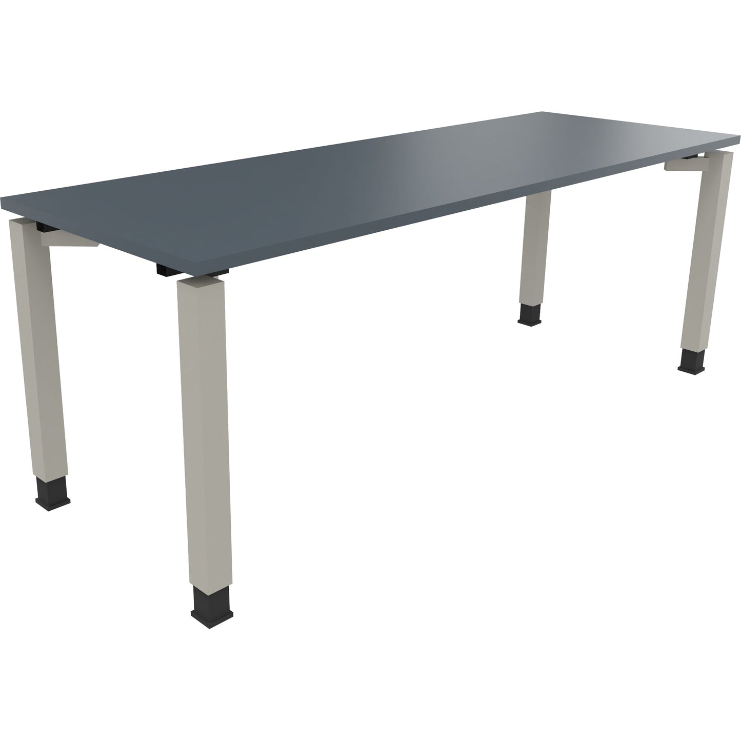 Schreibtisch all in one Maße: 2.000 x 680-820 x 700 mm (B x H x T) Holz lavagrau