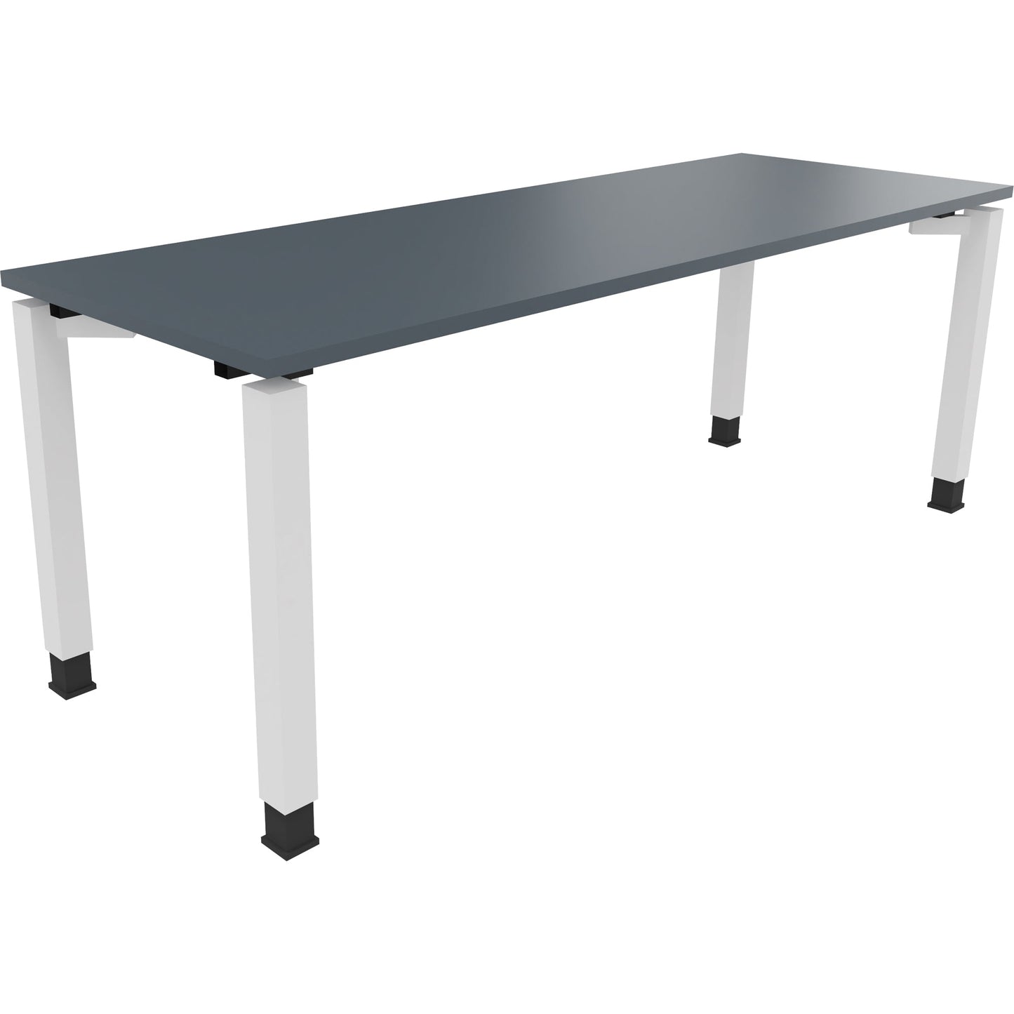 Schreibtisch all in one Maße: 2.000 x 680-820 x 700 mm (B x H x T) Holz lavagrau