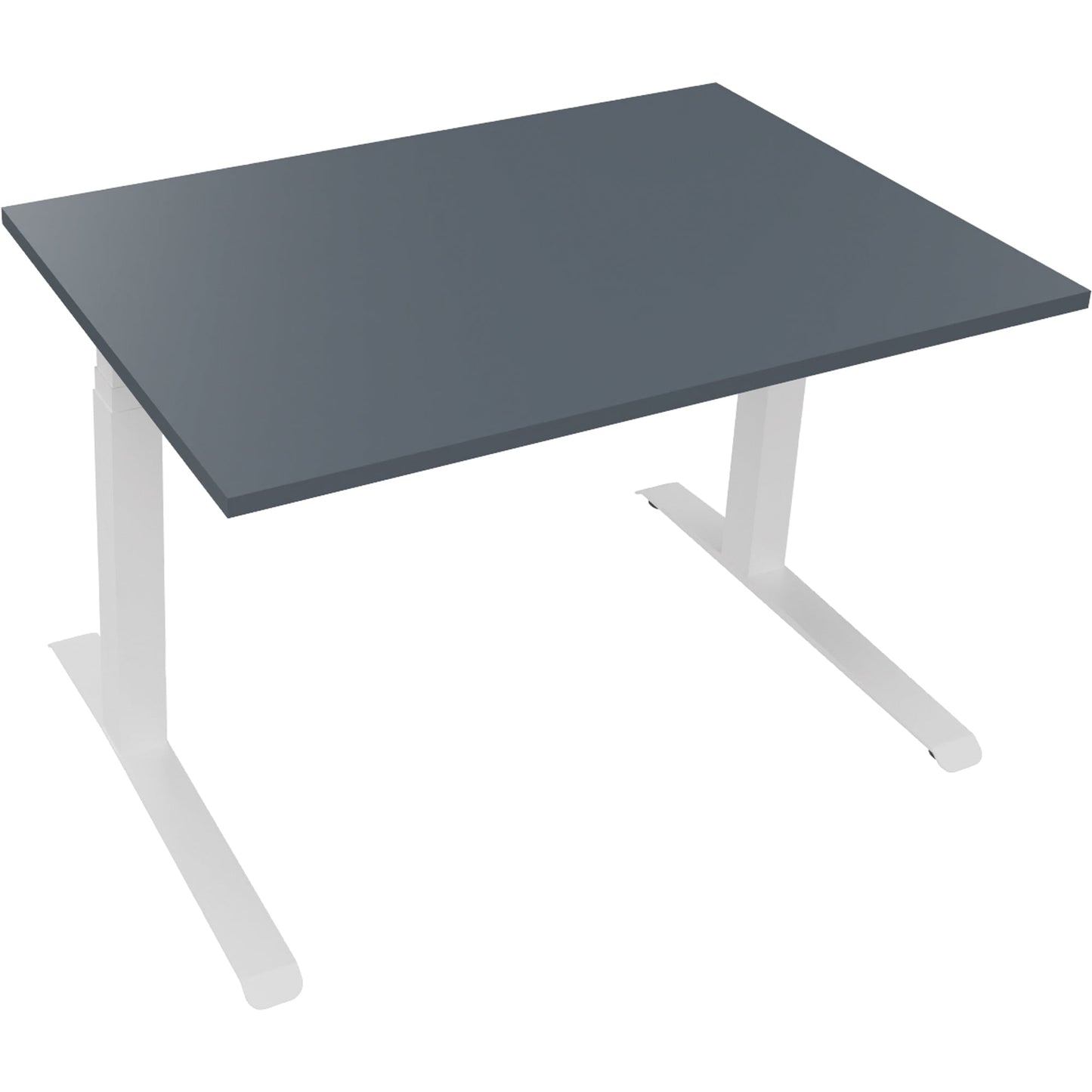 Schreibtisch all in one Maße: 1.200 x 645-1.275 x 800 mm (B x H x T) Holz lavagrau