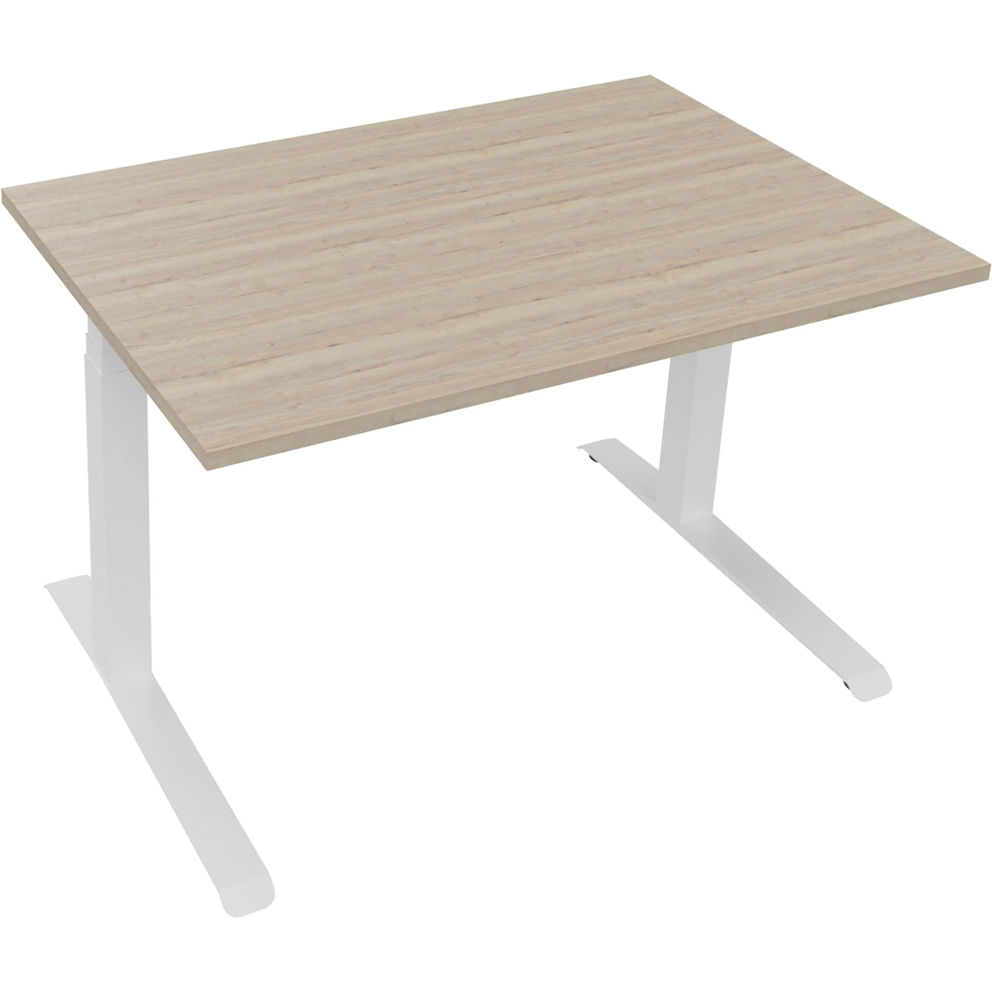 Schreibtisch all in one Maße: 1.200 x 645-1.275 x 800 mm (B x H x T) Holz eiche natur