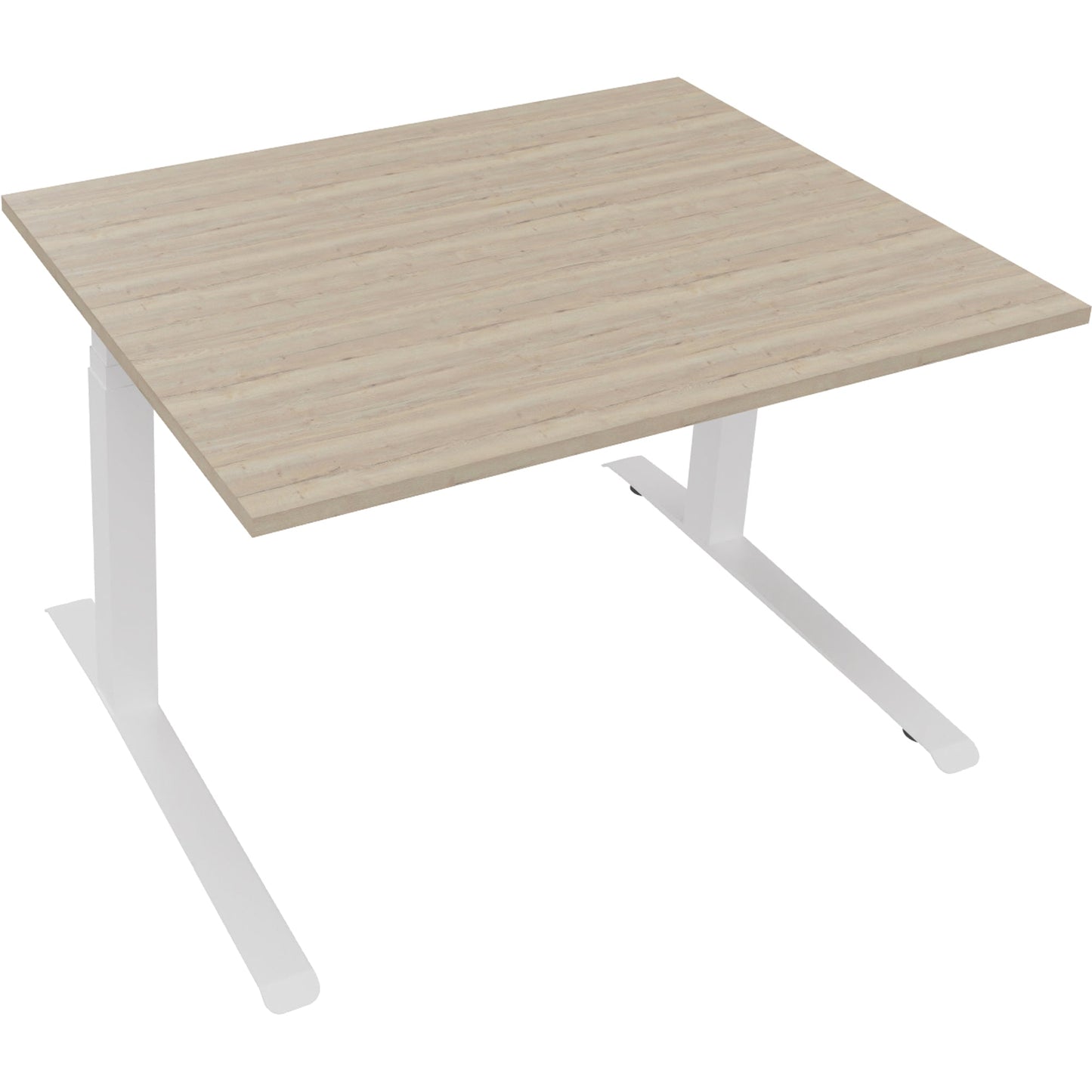 Schreibtisch all in one Maße: 1.200 x 645-1.275 x 900 mm (B x H x T) Holz eiche natur