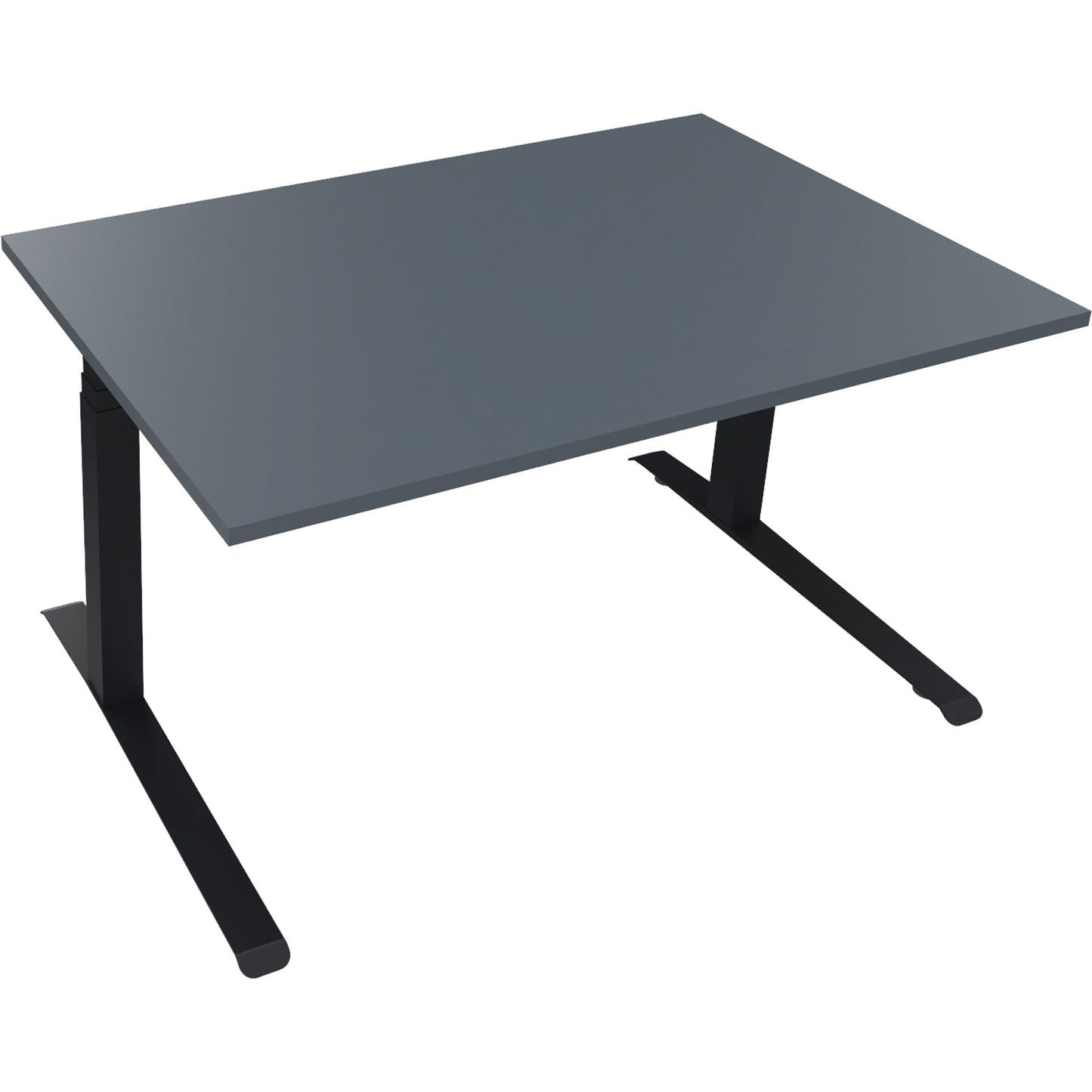 Schreibtisch all in one Maße: 1.400 x 645-1.275 x 900 mm (B x H x T) Holz lavagrau