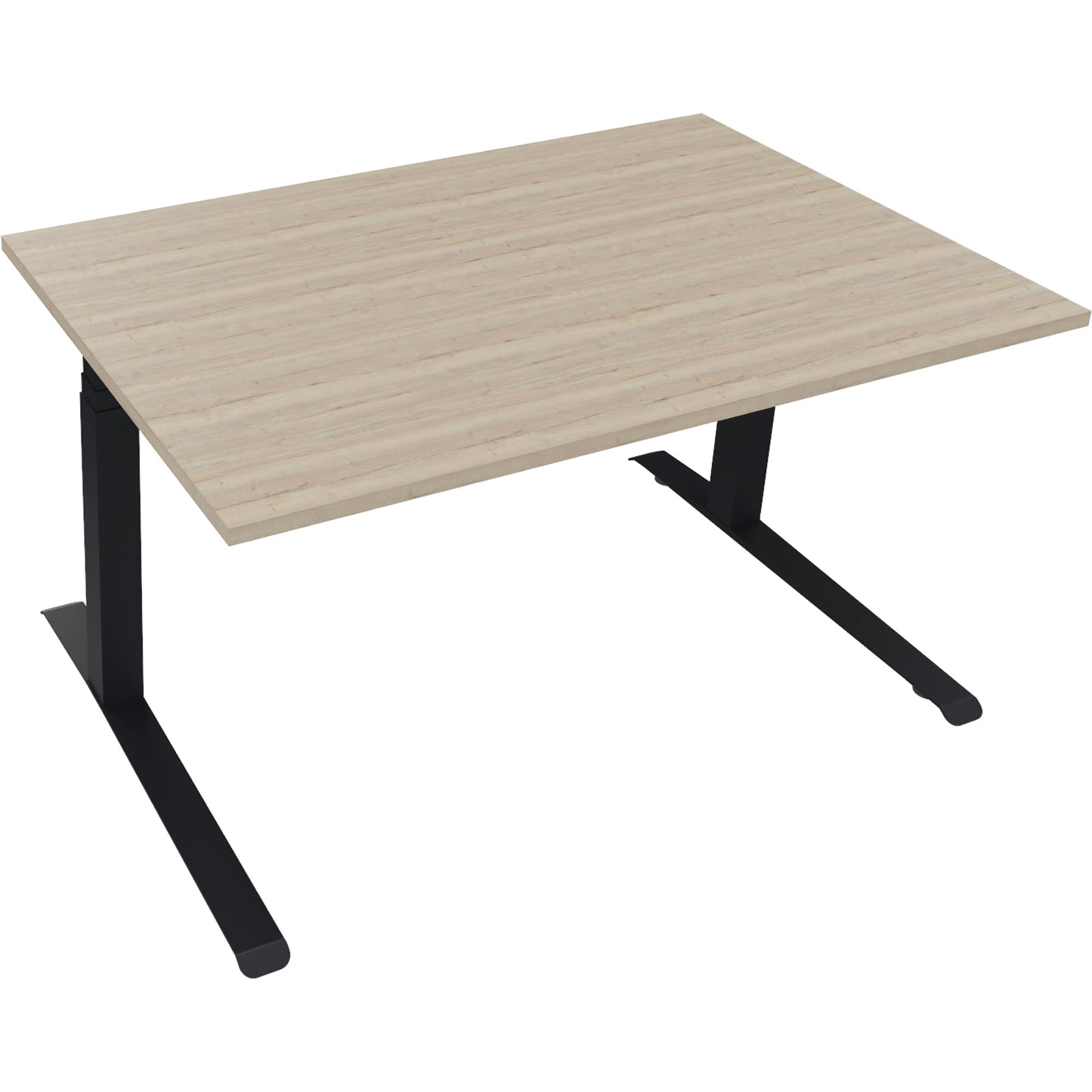 Schreibtisch all in one Maße: 1.400 x 645-1.275 x 900 mm (B x H x T) Holz eiche natur