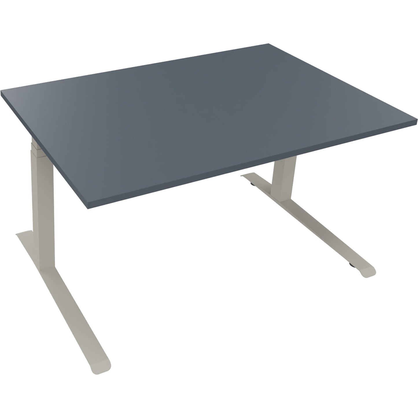 Schreibtisch all in one Maße: 1.400 x 645-1.275 x 900 mm (B x H x T) Holz lavagrau