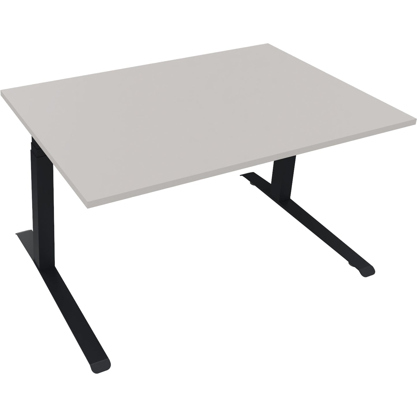 Schreibtisch all in one Maße: 1.400 x 645-1.275 x 900 mm (B x H x T) Holz lichtgrau