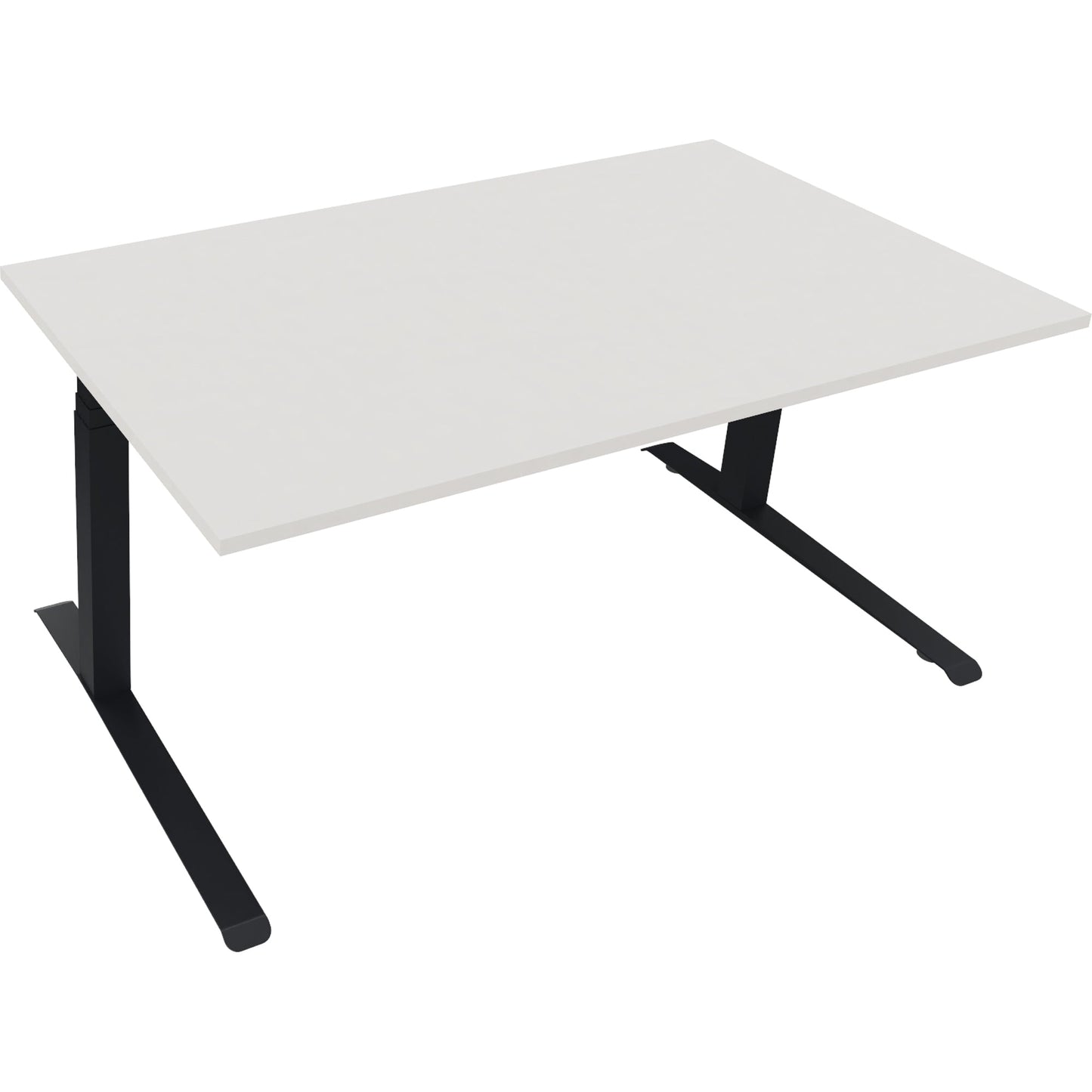 Schreibtisch all in one Maße: 1.600 x 645-1.275 x 900 mm (B x H x T) Holz diamant weiß