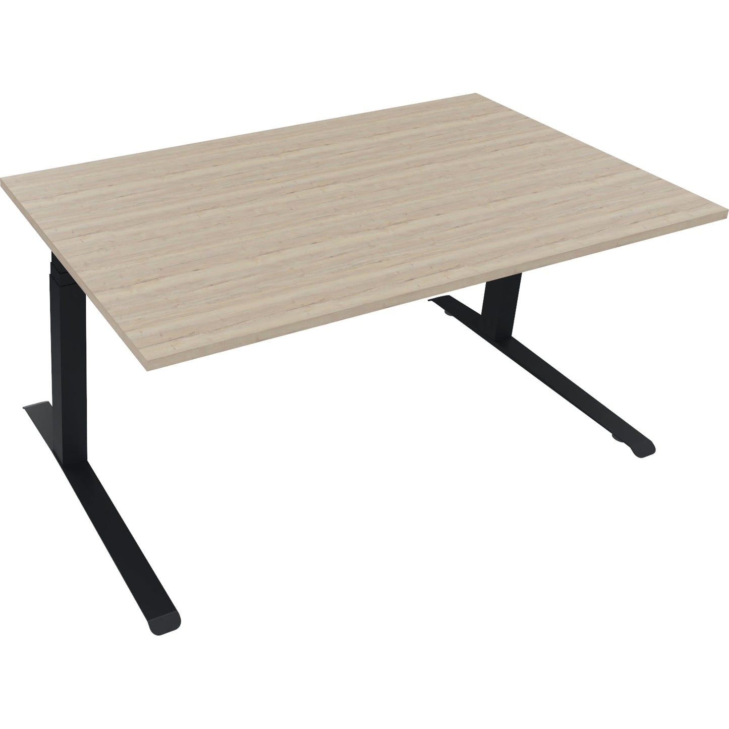 Schreibtisch all in one Maße: 1.600 x 645-1.275 x 900 mm (B x H x T) Holz eiche natur