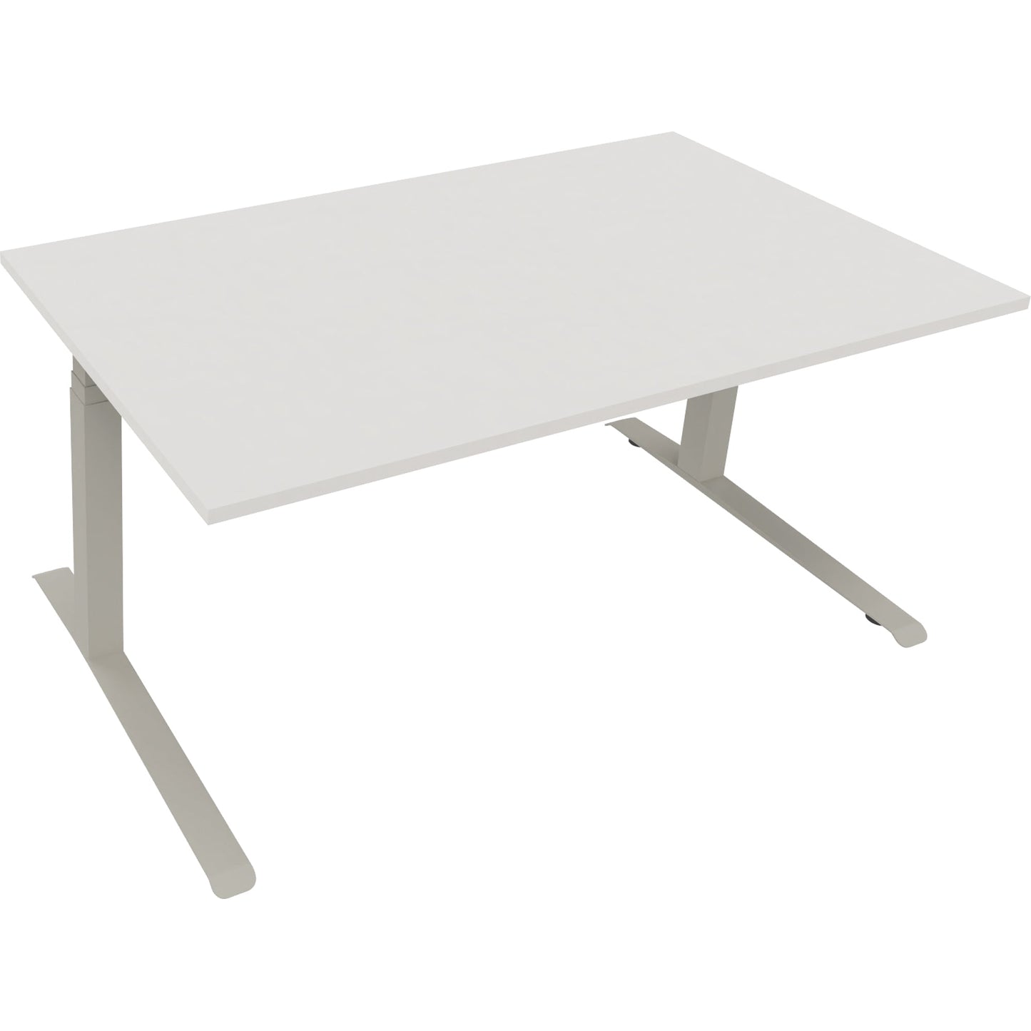 Schreibtisch all in one Maße: 1.600 x 645-1.275 x 900 mm (B x H x T) Holz diamant weiß