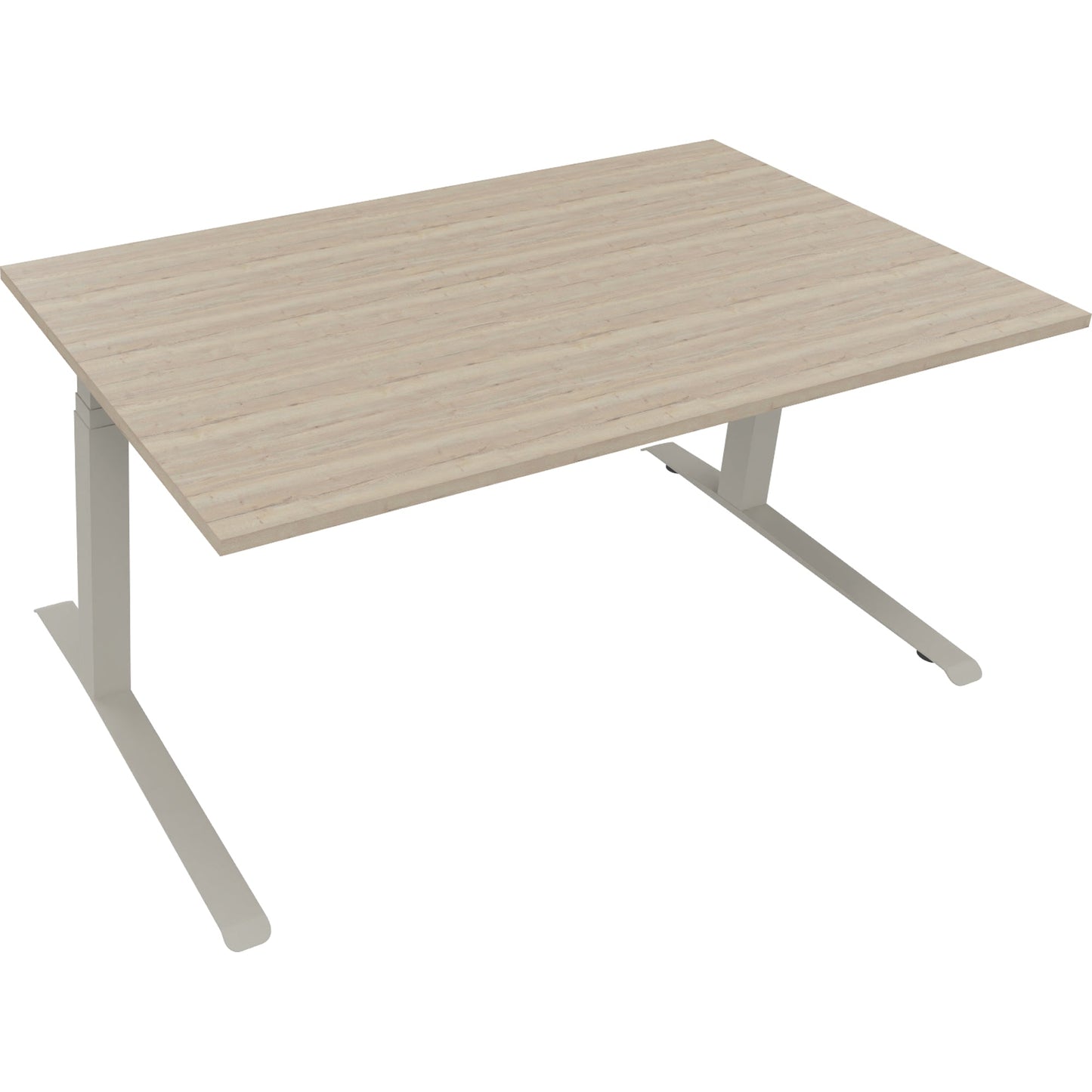 Schreibtisch all in one Maße: 1.600 x 645-1.275 x 900 mm (B x H x T) Holz eiche natur