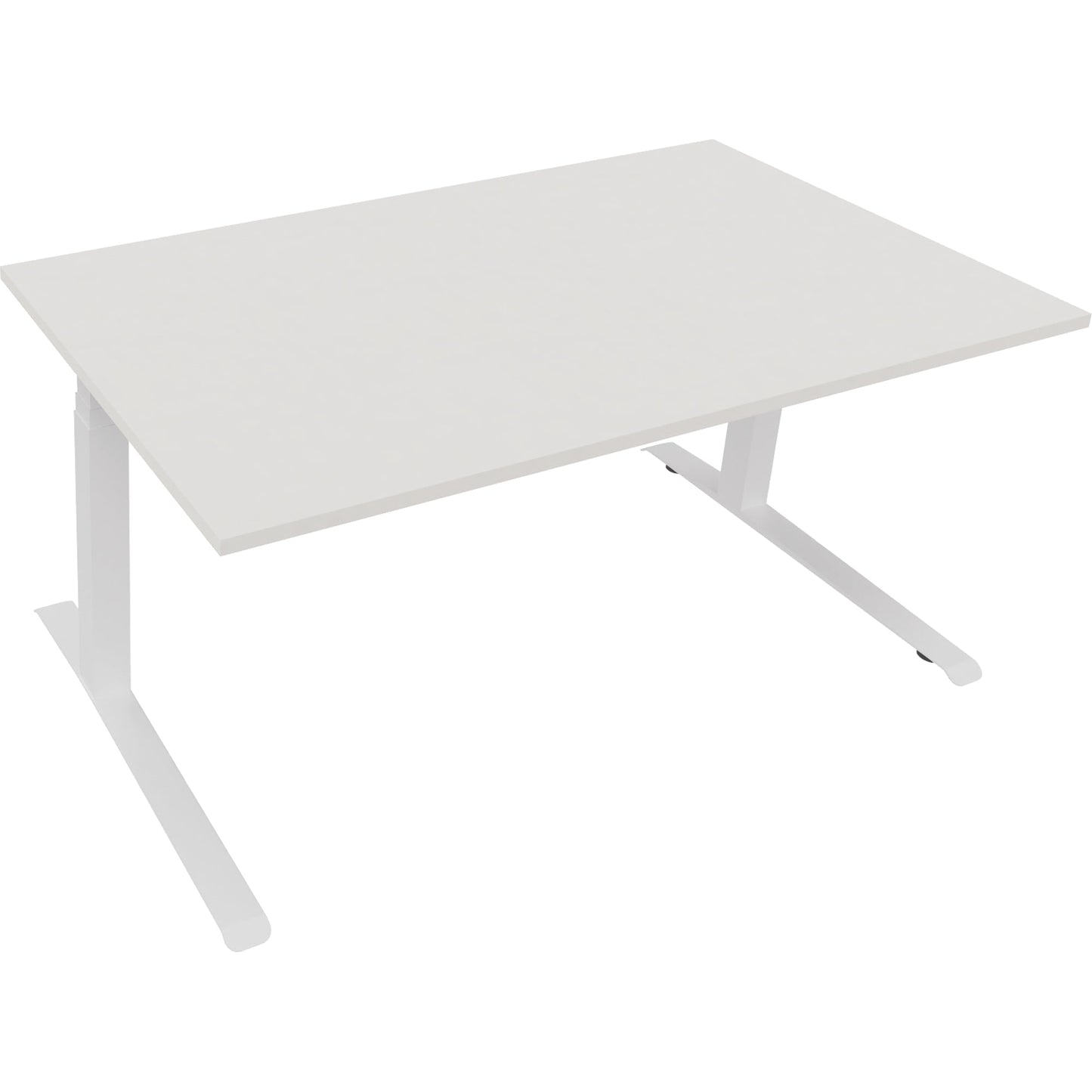 Schreibtisch all in one Maße: 1.600 x 645-1.275 x 900 mm (B x H x T) Holz diamant weiß