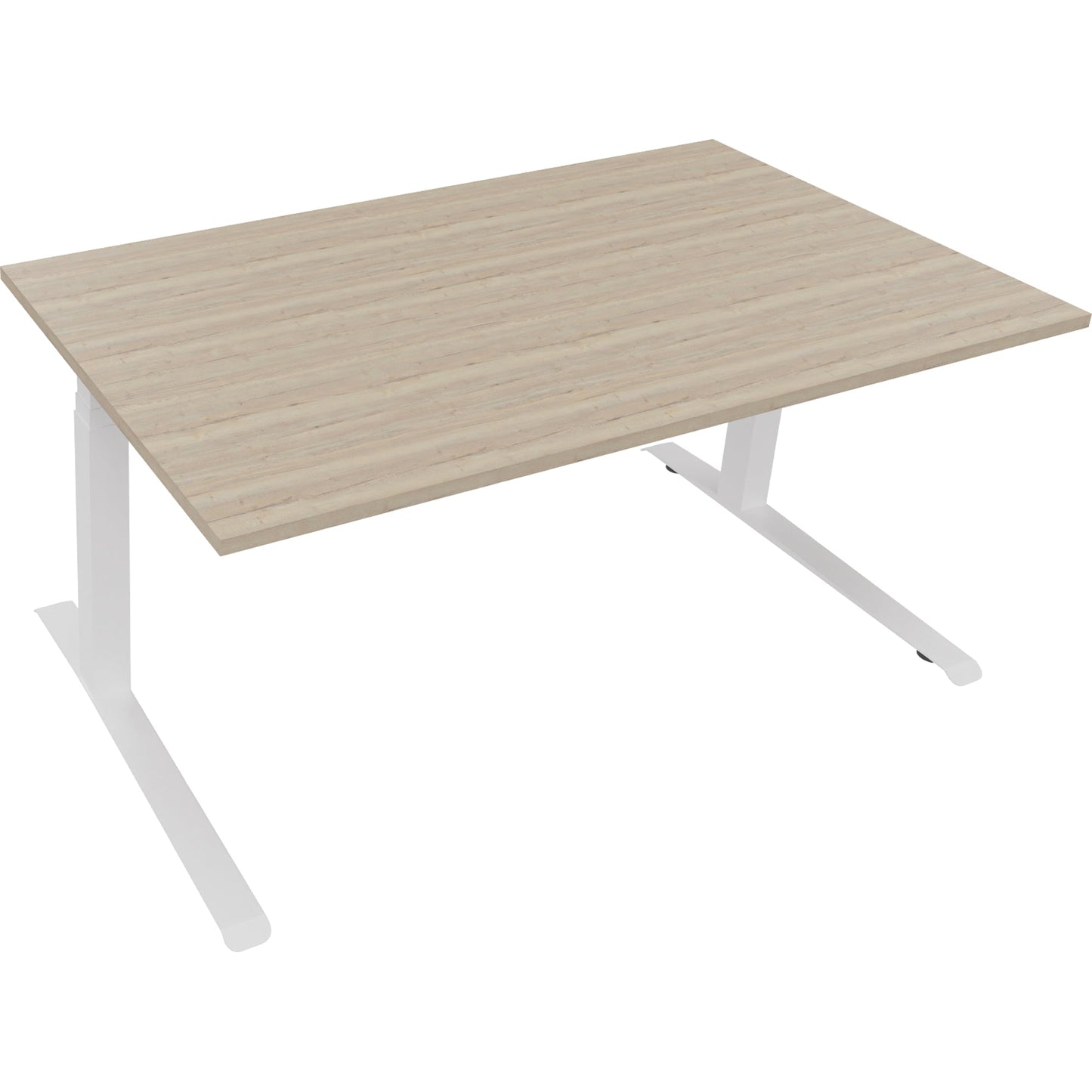 Schreibtisch all in one Maße: 1.600 x 645-1.275 x 900 mm (B x H x T) Holz eiche natur