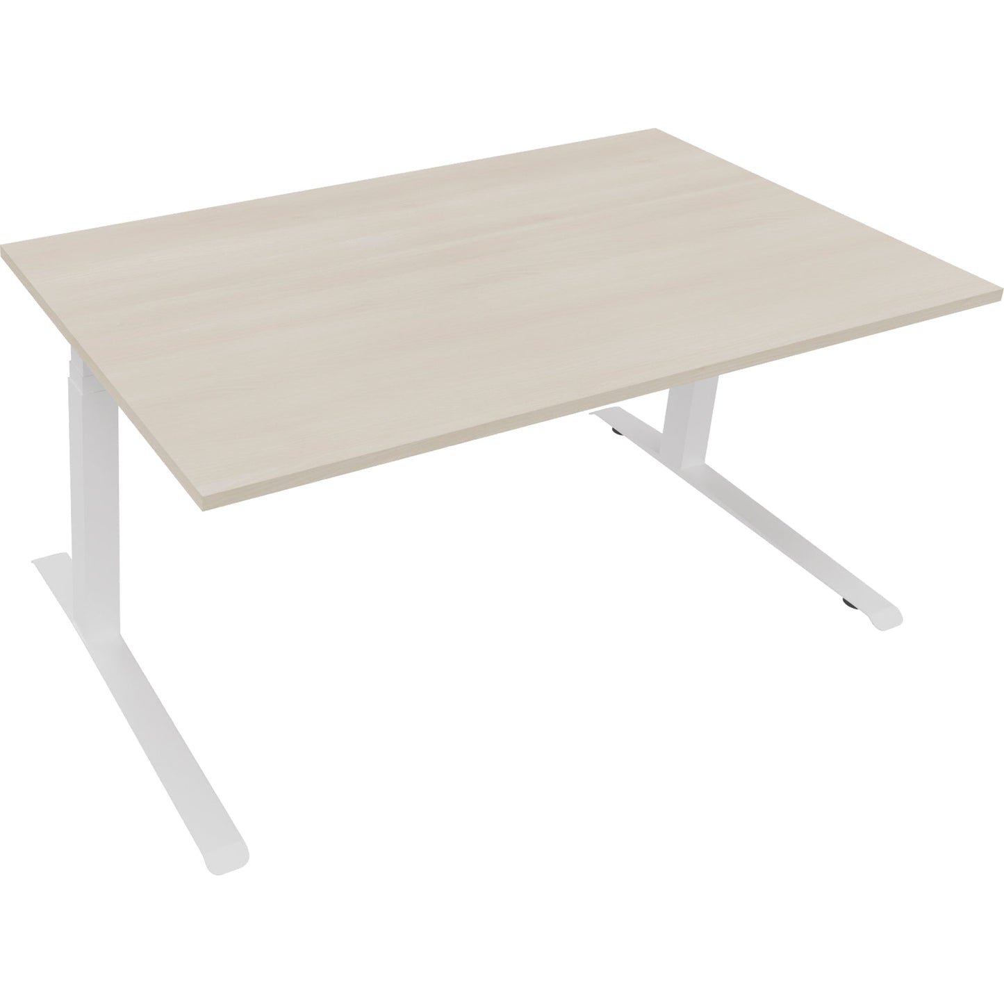 Schreibtisch all in one Maße: 1.600 x 645-1.275 x 900 mm (B x H x T) Holz akazie hell
