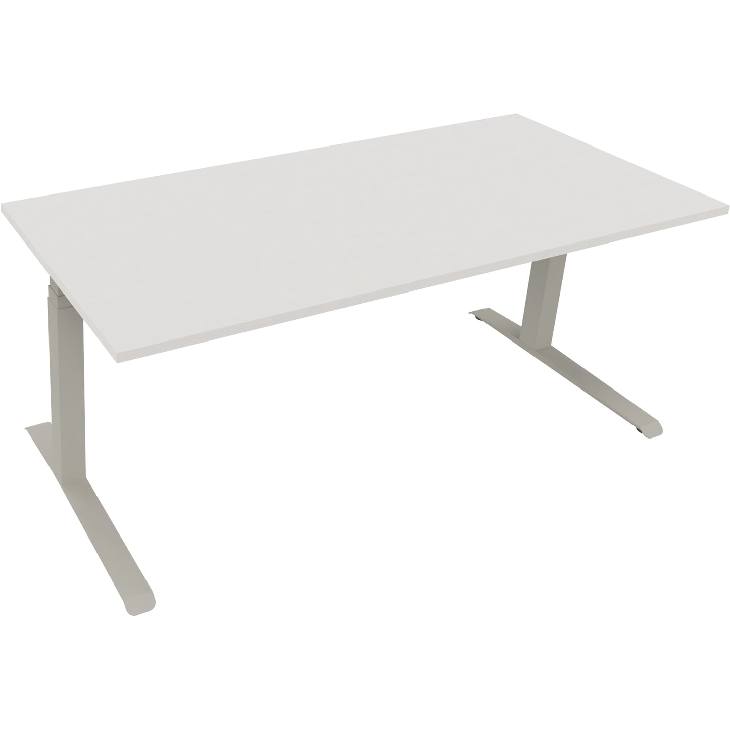Schreibtisch all in one Maße: 1.800 x 645-1.275 x 800 mm (B x H x T) Holz diamant weiß