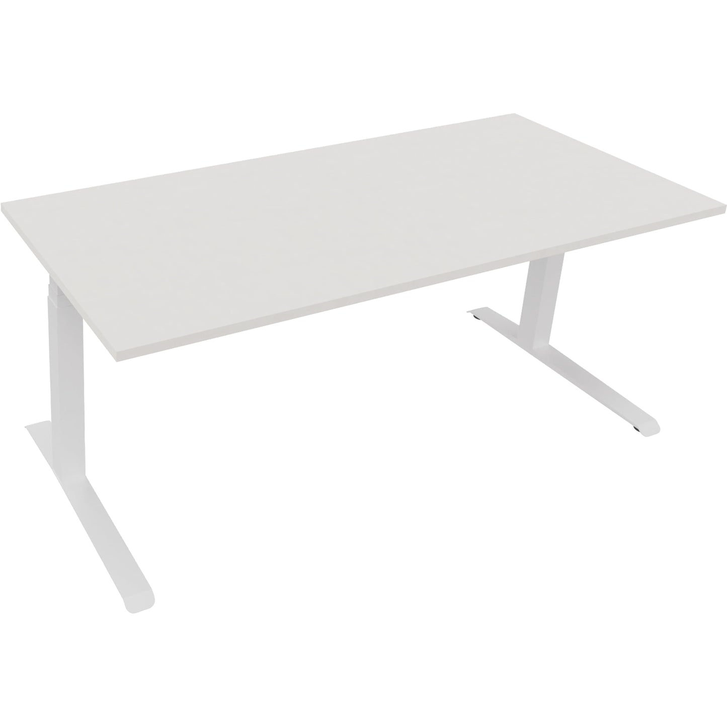 Schreibtisch all in one Maße: 1.800 x 645-1.275 x 800 mm (B x H x T) Holz diamant weiß