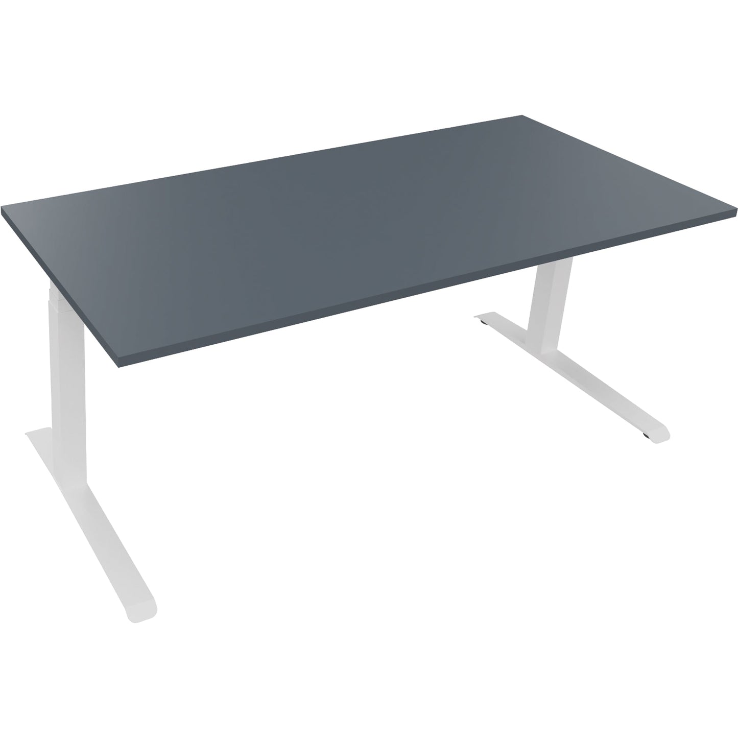 Schreibtisch all in one Maße: 1.800 x 645-1.275 x 800 mm (B x H x T) Holz lavagrau