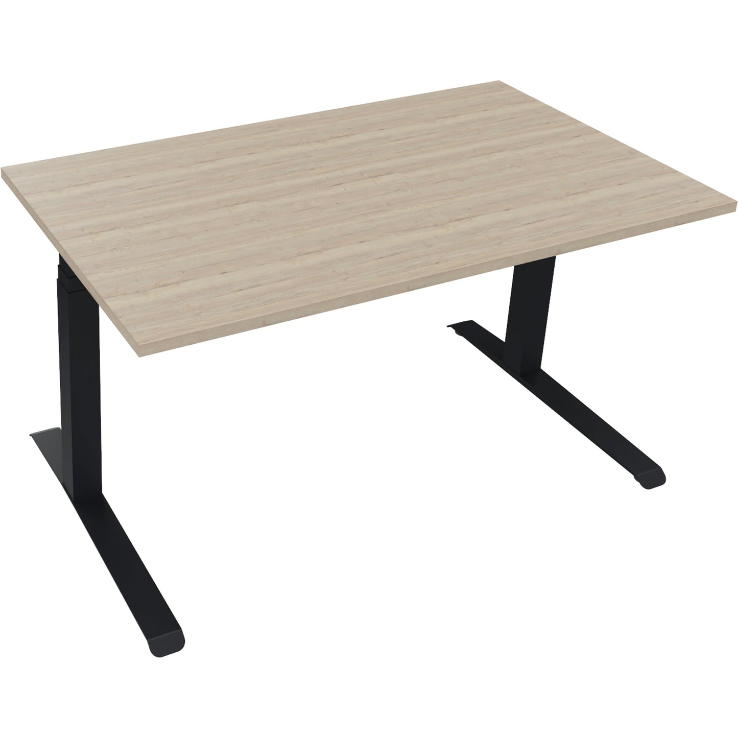 Schreibtisch all in one Maße: 1.400 x 645-1.275 x 800 mm (B x H x T) Holz eiche natur