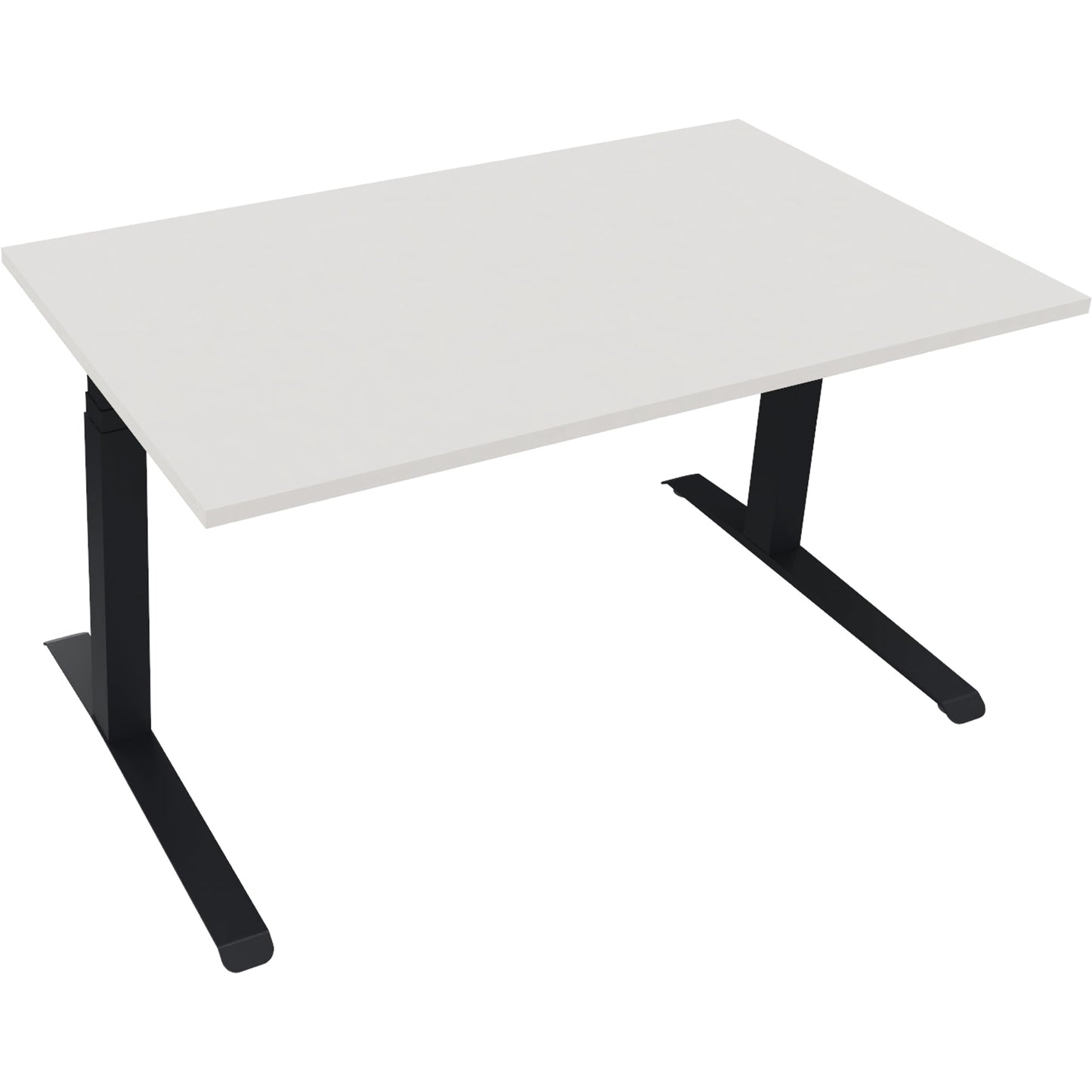 Schreibtisch all in one Maße: 1.400 x 645-1.275 x 800 mm (B x H x T) Holz diamant weiß