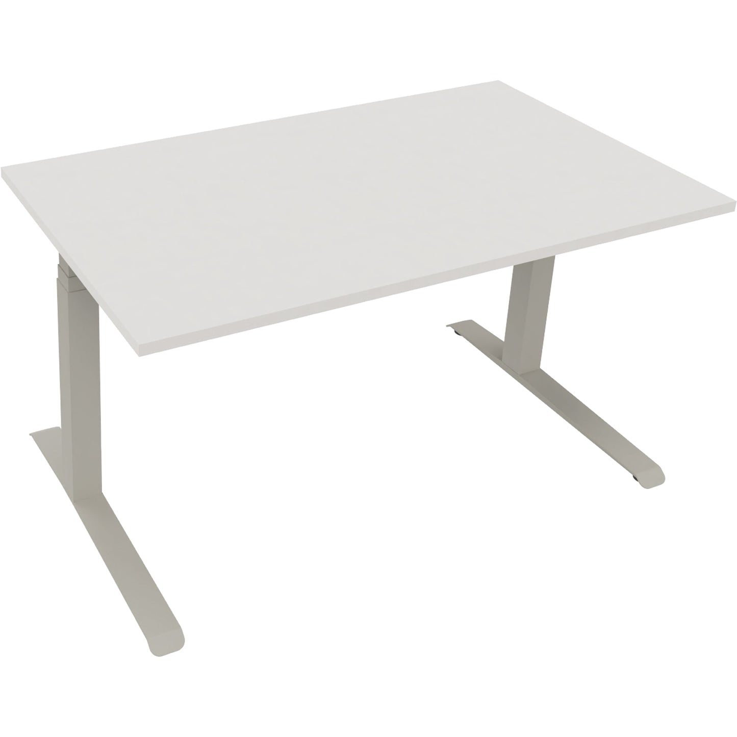 Schreibtisch all in one Maße: 1.400 x 645-1.275 x 800 mm (B x H x T) Holz diamant weiß