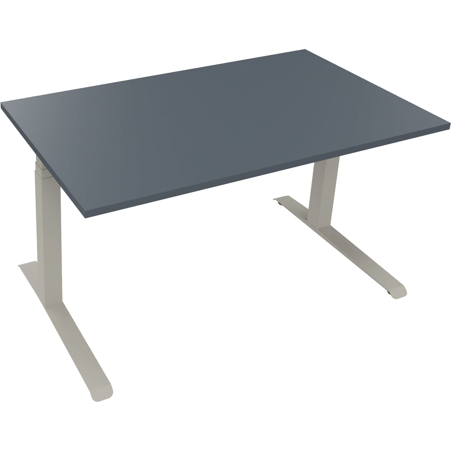 Schreibtisch all in one Maße: 1.400 x 645-1.275 x 800 mm (B x H x T) Holz lavagrau